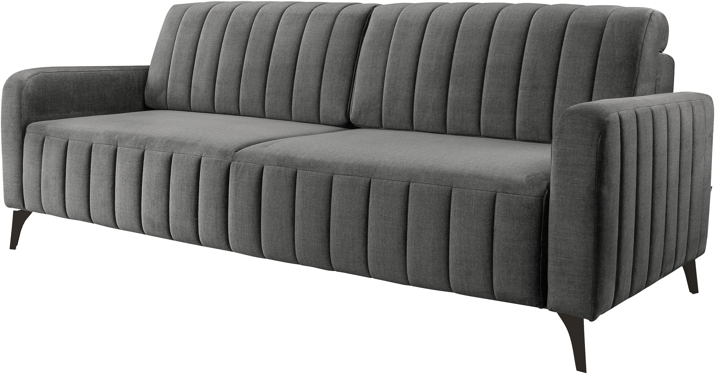 exxpo - sofa fashion 3-Sitzer »Grande, hochwertiges Schlafsofa aus Microvelours«, mit Bettfunktion und Bettkasten, komfortabler Federkern