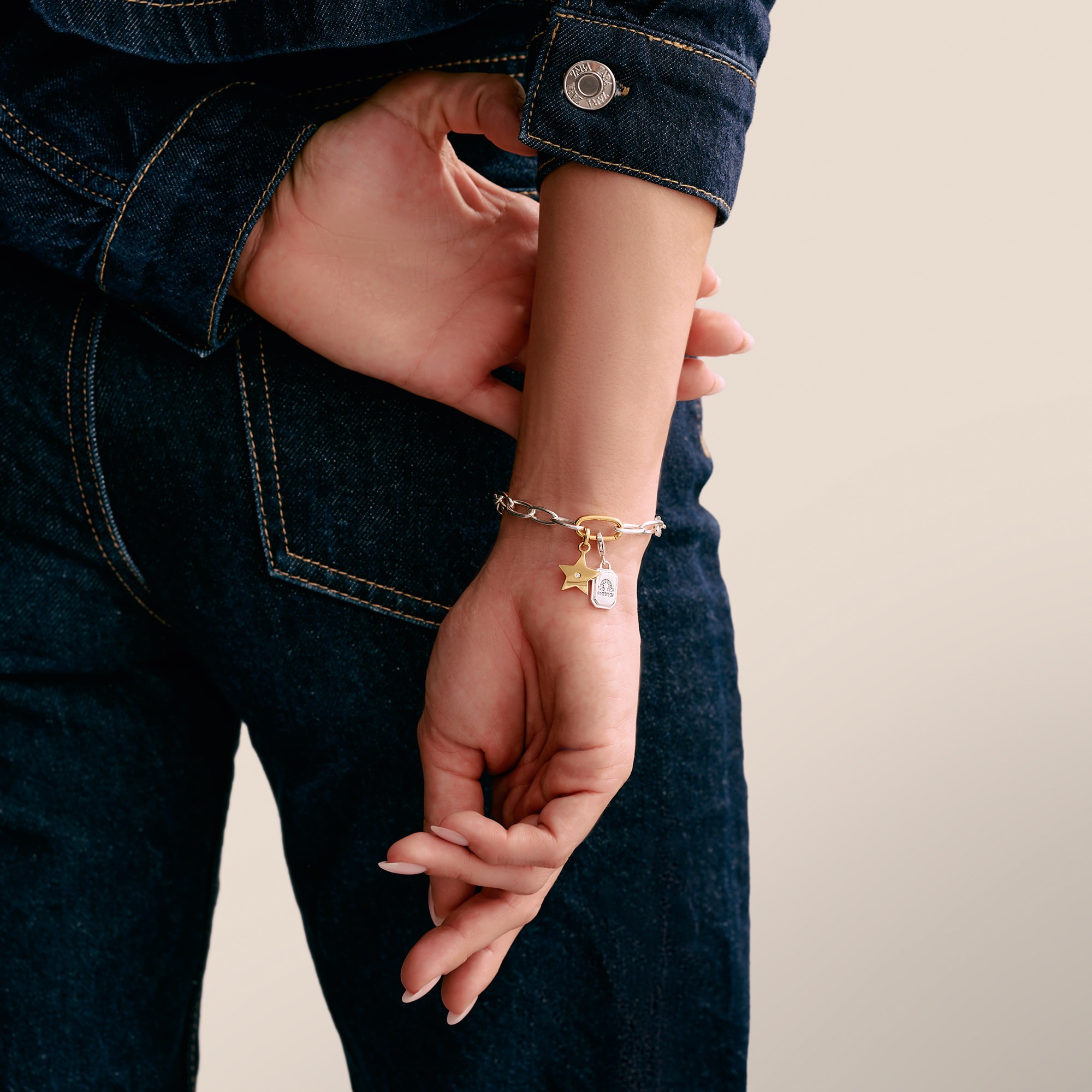 THOMAS SABO Charm Stern »Charm Stern der Hoffnung - Connect, CC1238-051-14, CC1238-414-14«, mit Zirkonia (synth.)