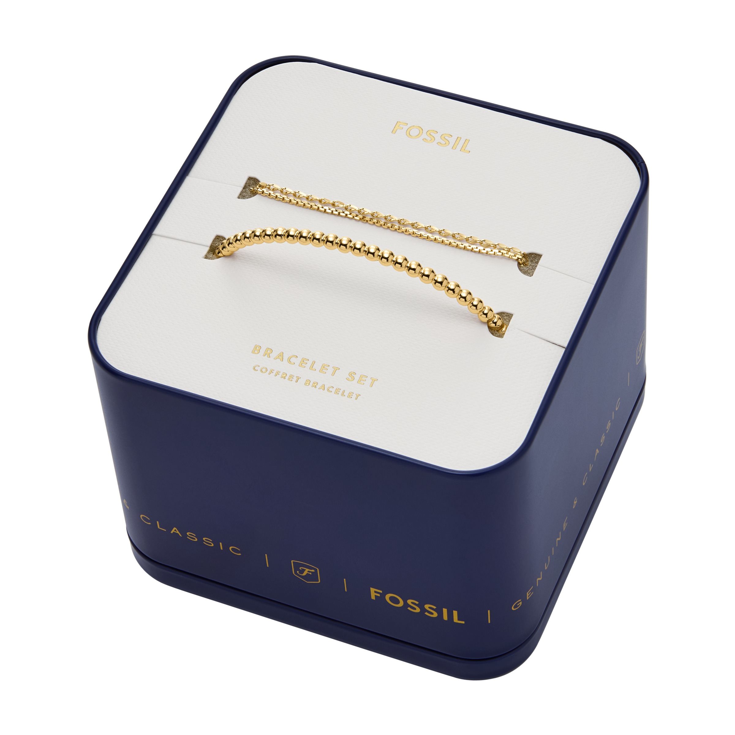 Fossil Armband Set »Multipack Schmuck Geschenk Metall JEWELRY«, (Set, 2 tlg.)