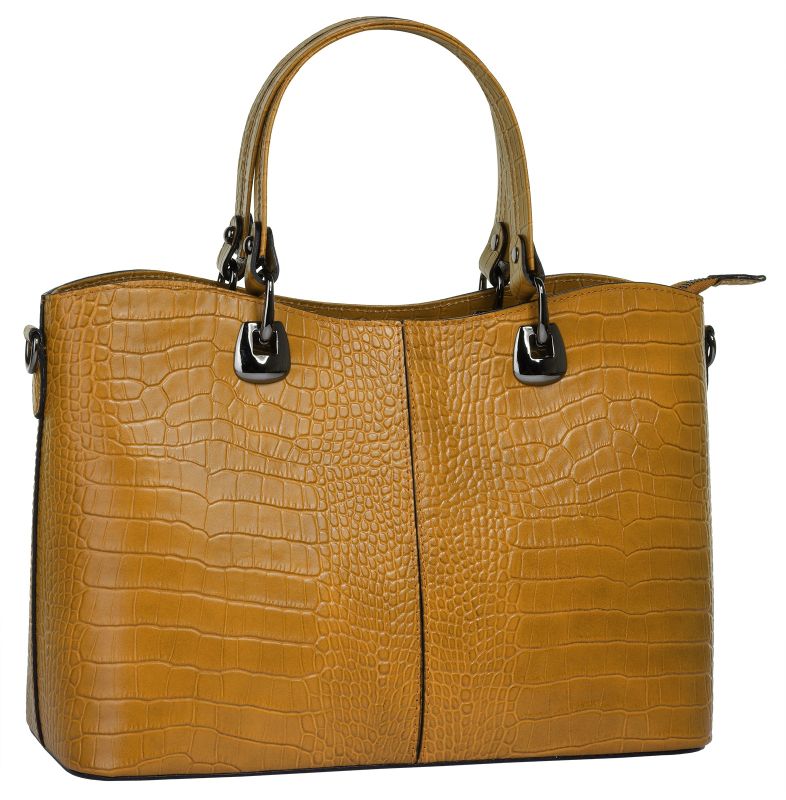 Thumbnail - Cluty Henkeltasche echt Leder, Made in Italy