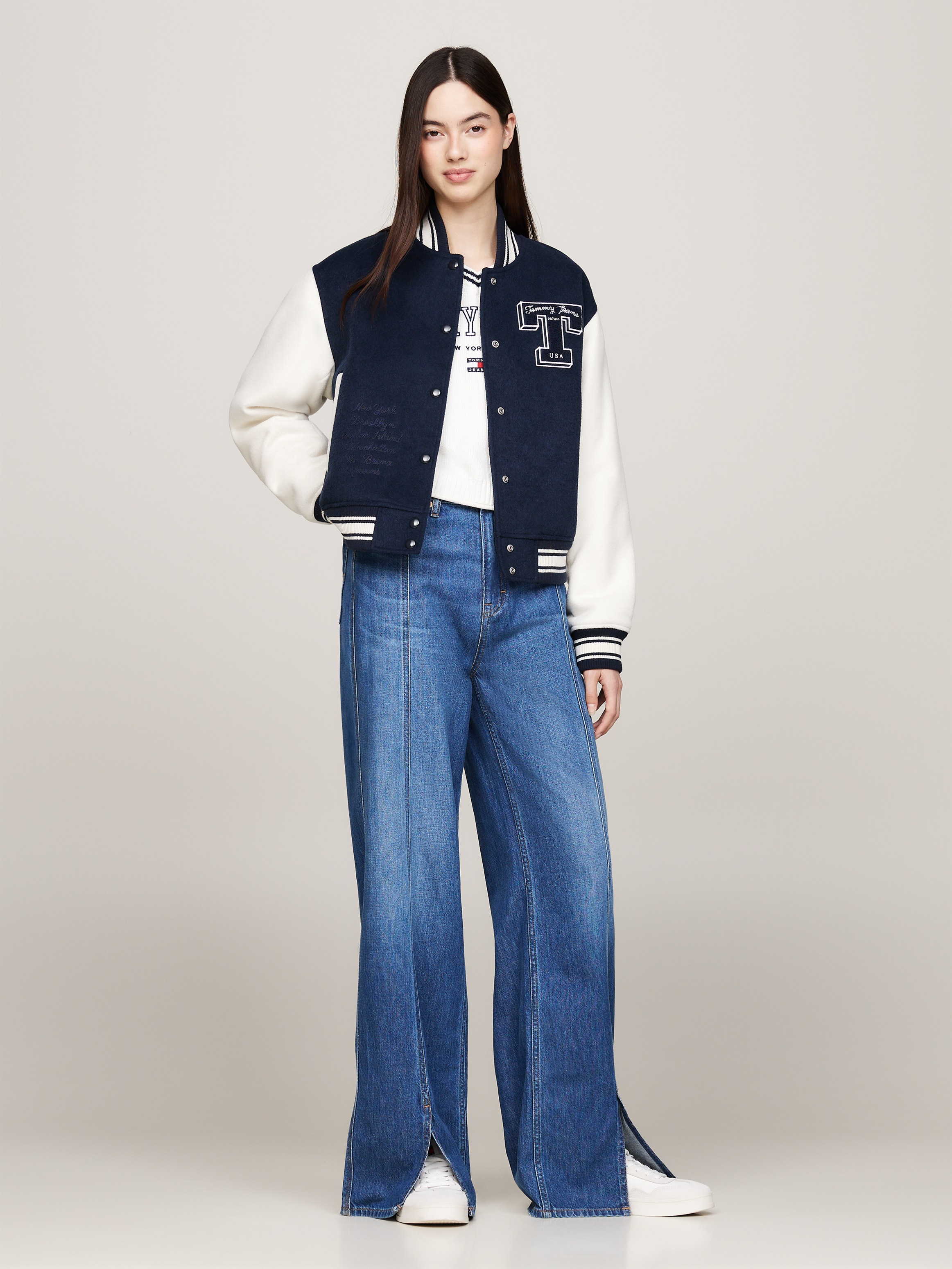 Thumbnail - Tommy Jeans Bomberjacke, mit Streifen-Detail, aufgesticktem Logo