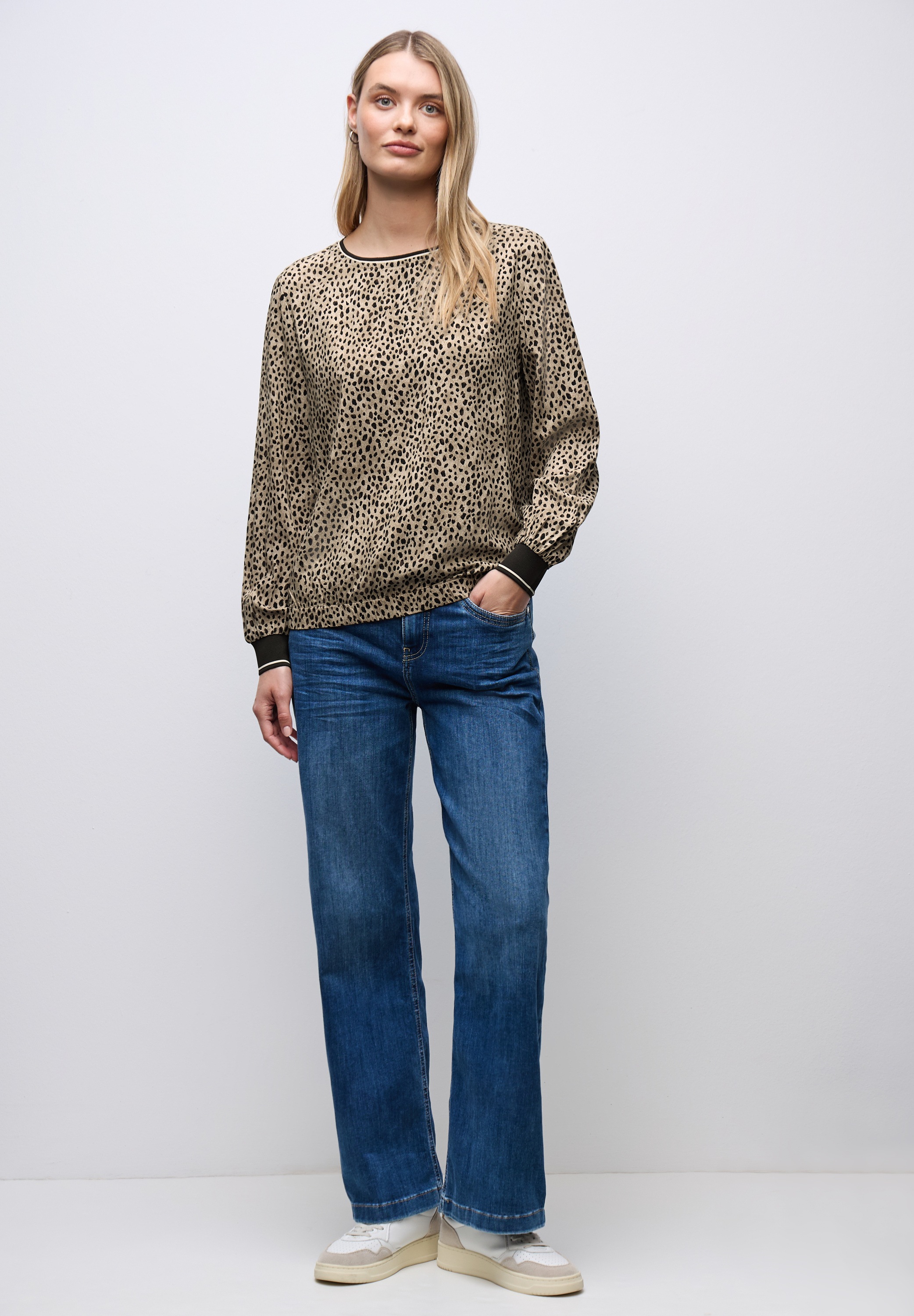 STREET ONE Langarmbluse mit Leoprint