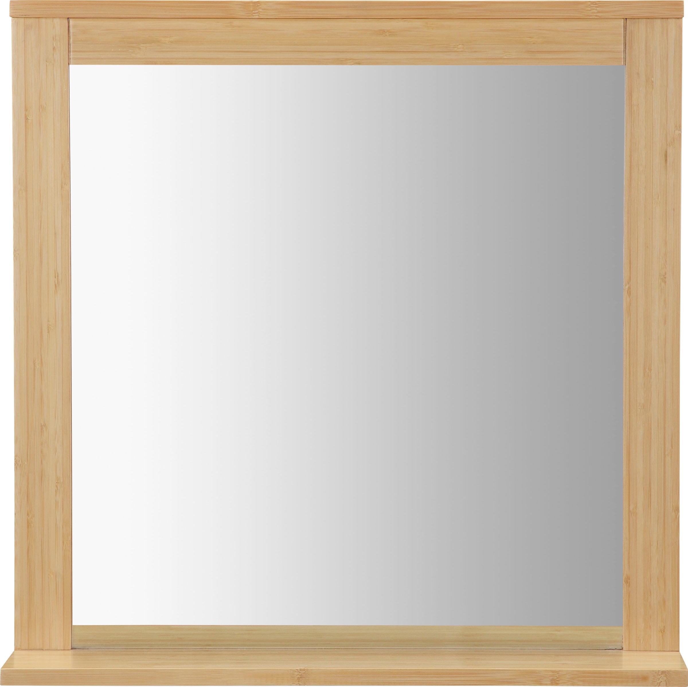 andas Badspiegel »Bali Natur Badezimmerspiegel Spiegelschrank«, Spiegel mit Ablage Regal Bambus Breite 60cm