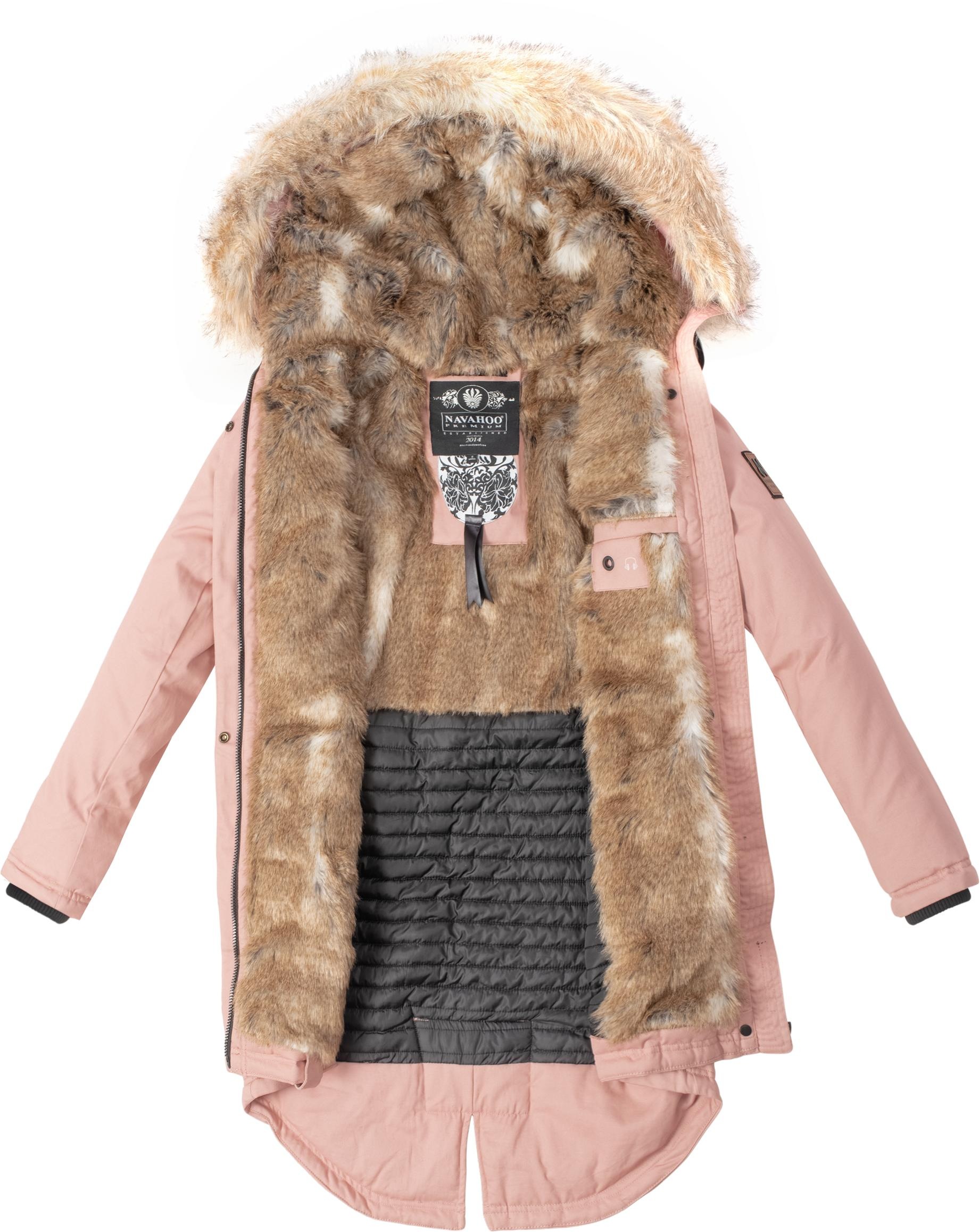 Navahoo Wintermantel »Bombii« stylischer Damen Winterparka mit Kunstfell-Kapuze