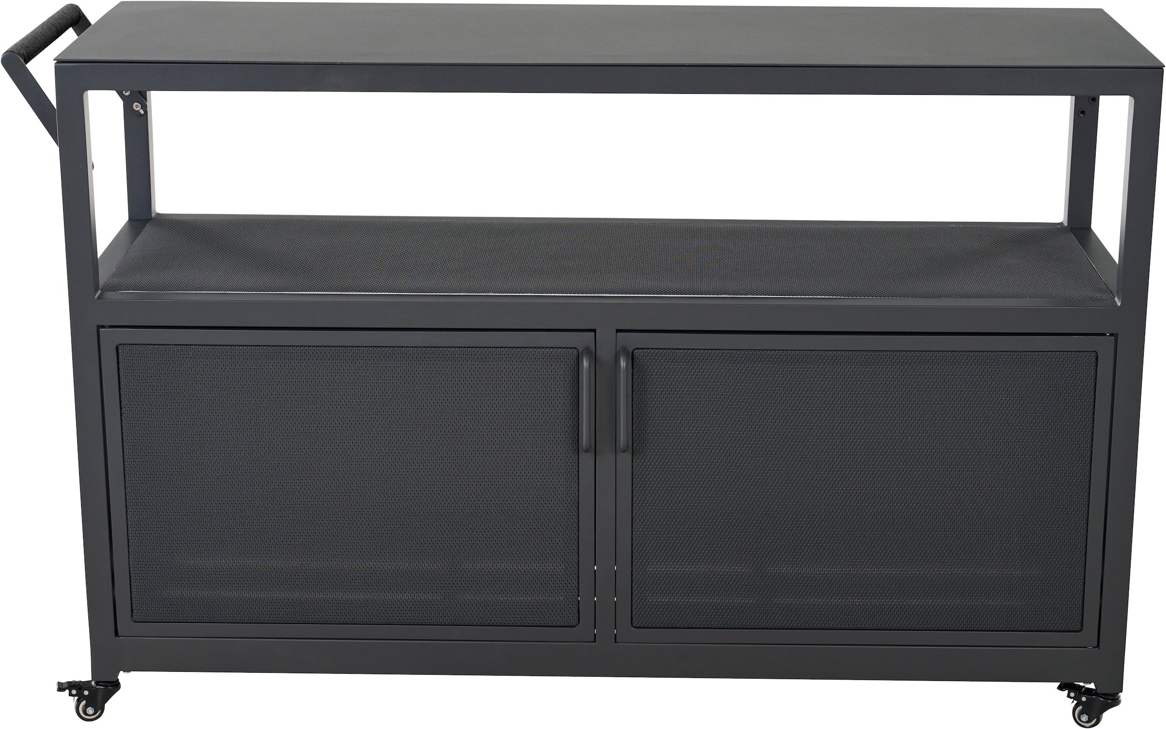 Siena Garden Servierwagen »PALMA groß« Aluminiumrahmen, Ranotex® Bezug dunkelgrau