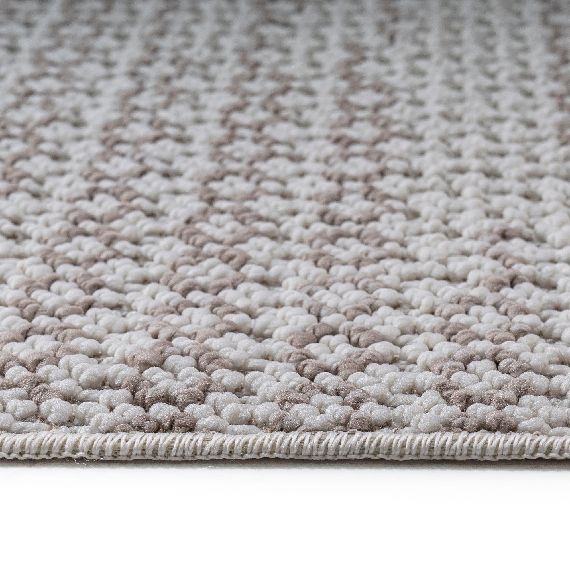 my home Teppich »Mads«, rechteckig, 6 mm Höhe, Boho, Woll-Look, Hoch-Tief-Struktur, In- und Outdoor geeignet, Fransen
