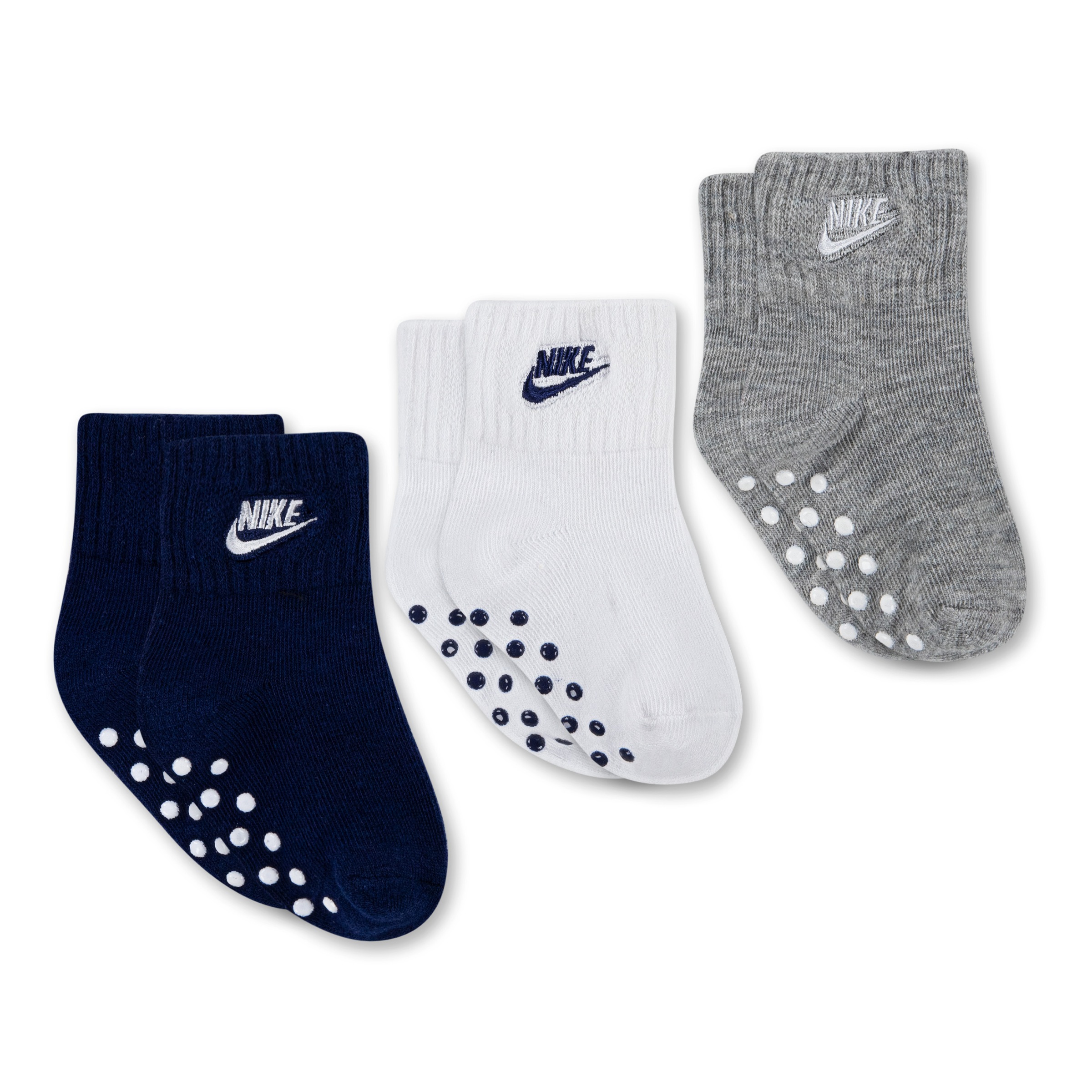 Nike Sportswear Sportsocken »3PK QUARTER SOCK NHN CORE FUTURA GR« 3 Stk. tlg. für Babys, mit Logodruck, im 3er-Pack, mit Elasthan-Anteil