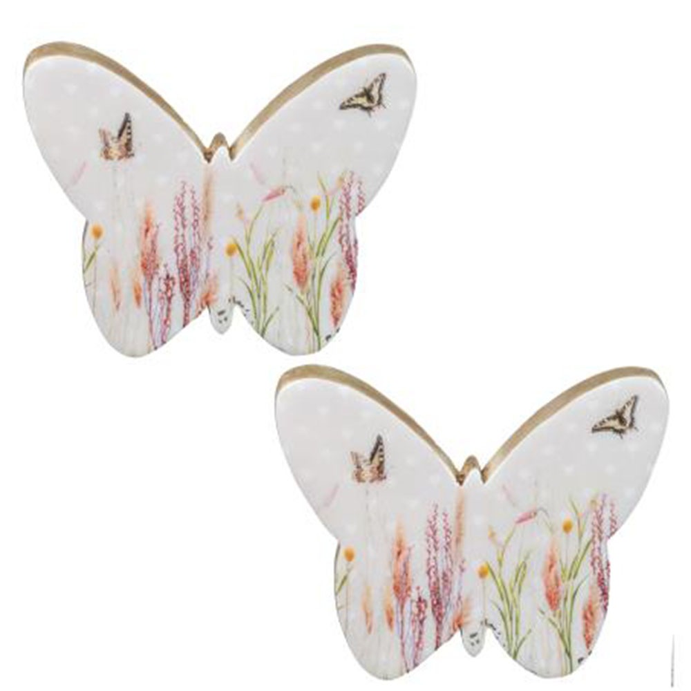 Creativ home Dekofigur "Schmetterling" mit floralem Dekor günstig online kaufen