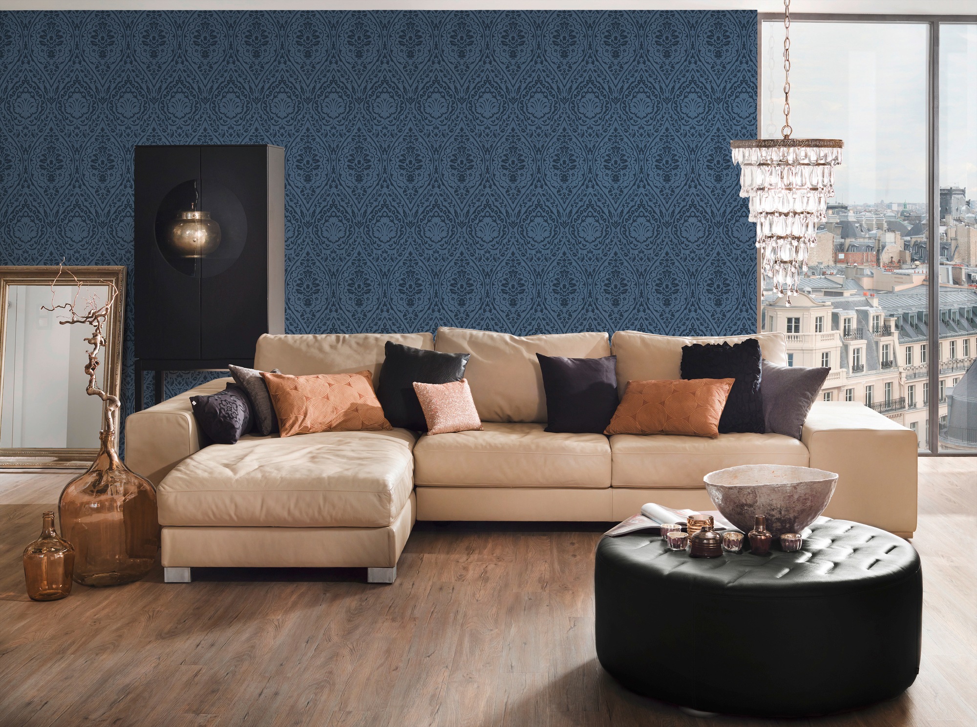 Architects Paper Textiltapete »Tessuto«, Barock-ornamental-gemustert, Tapete Streifen Tapeten Wohnzimmer Schlafzimmer Küche modern Flur Büro