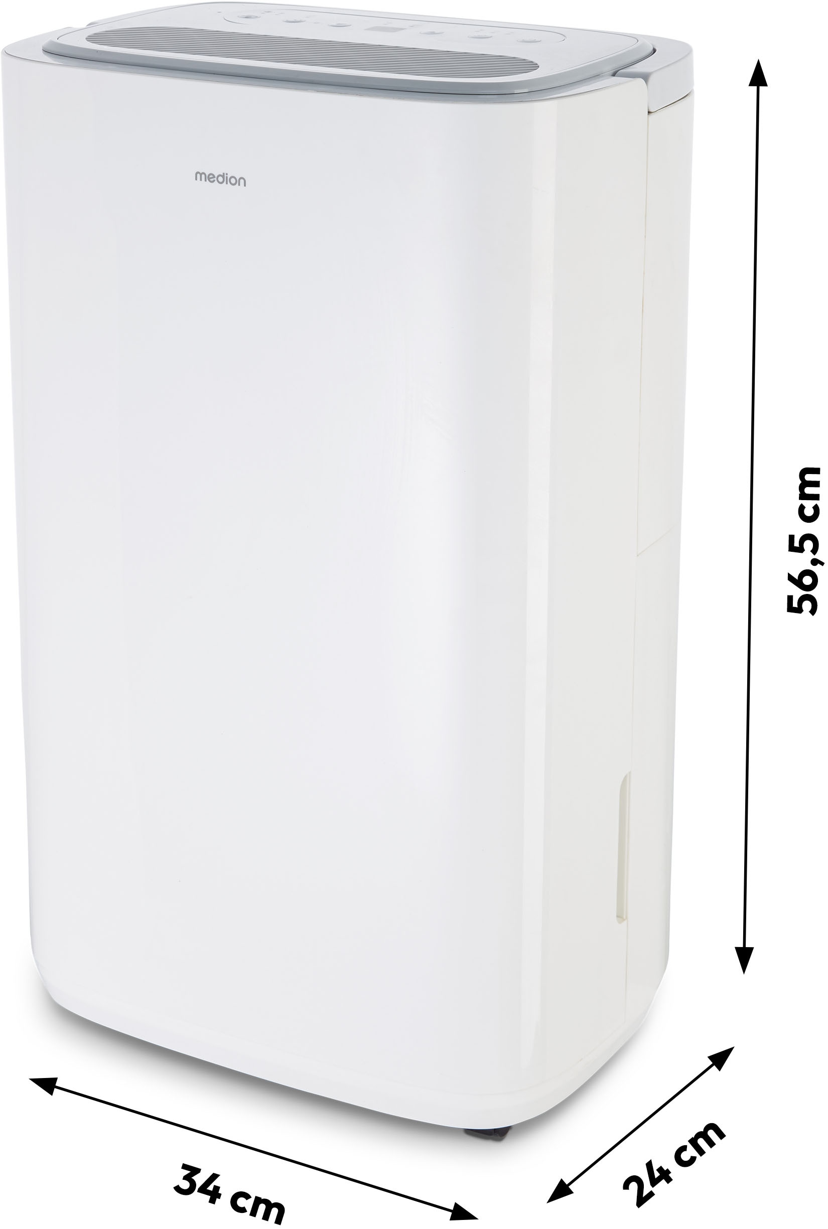 Medion® Luftentfeuchter »DH20 (MD12048), für Räume bis zu 20m²«, Entfeuchtung 20 l/Tag, Tank 5,4 l, Entfeuchtungsleistung 20L/Tag, Volumen Wassertank 5,4L, 3 Modi