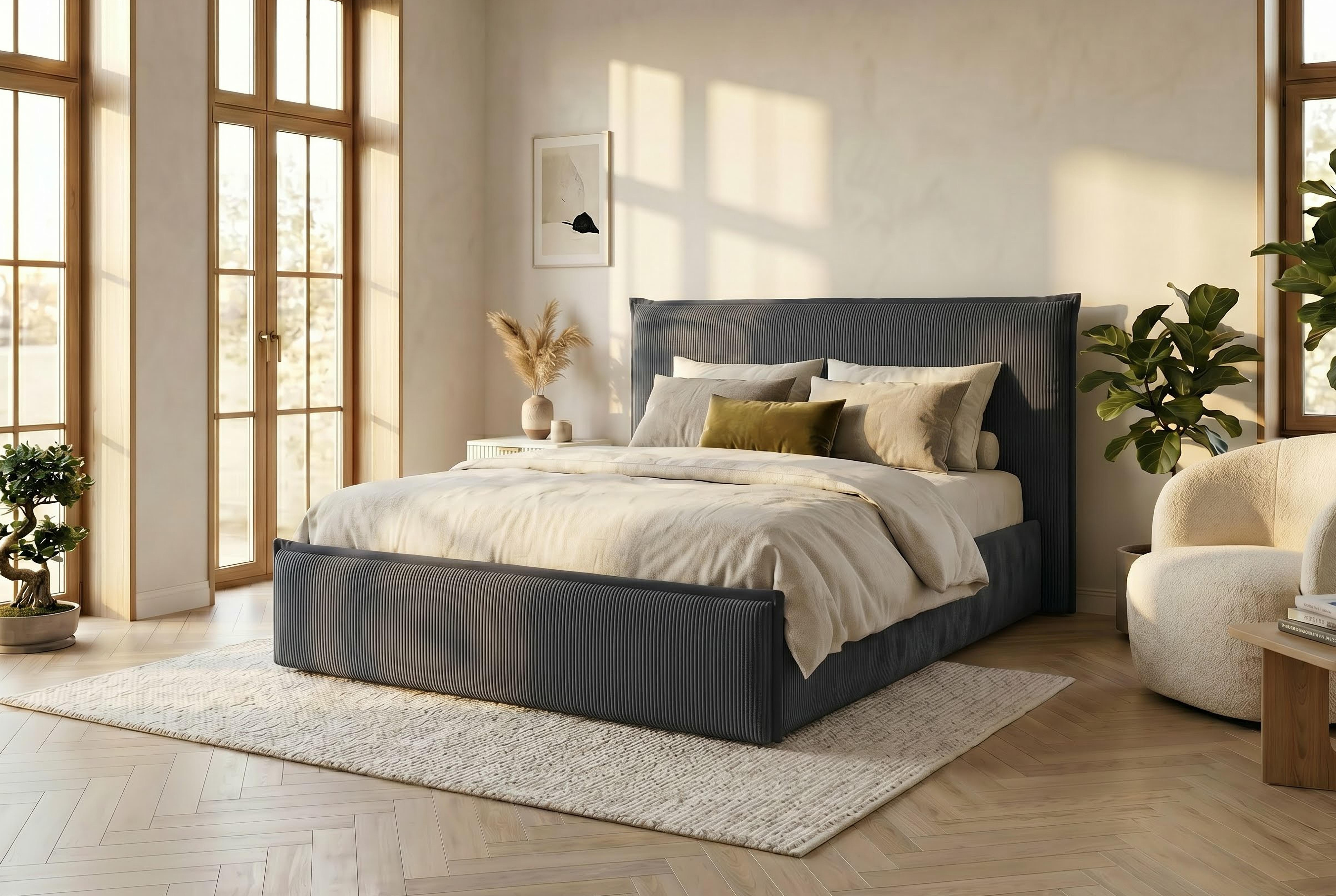 OTTO home Polsterbett "MARLA" mit hochwertigem Cord-Bezug