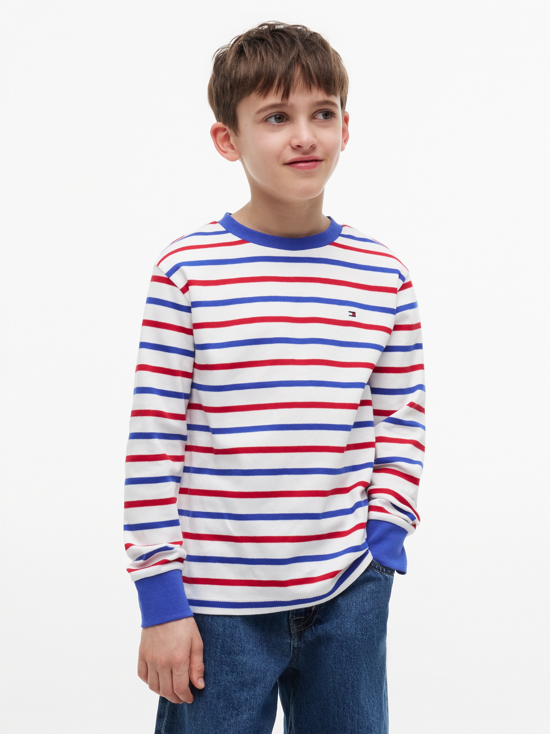 Tommy Hilfiger Langarmshirt Kinder bis 16 Jahre mit Rundhalsausschnitt