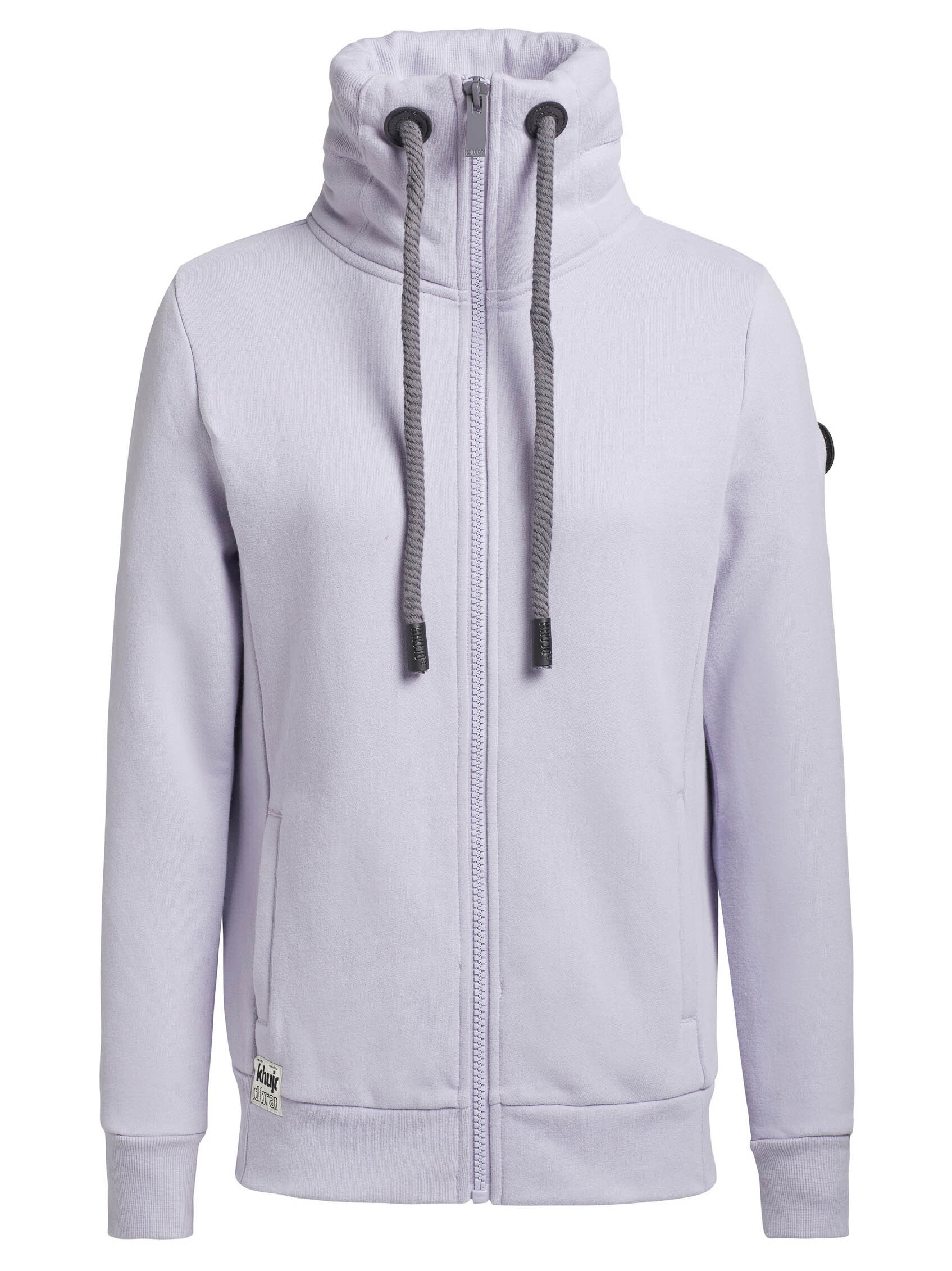 khujo Sweatjacke »TOSTA«, mit hoch schließendem Kragen und Kordelzug