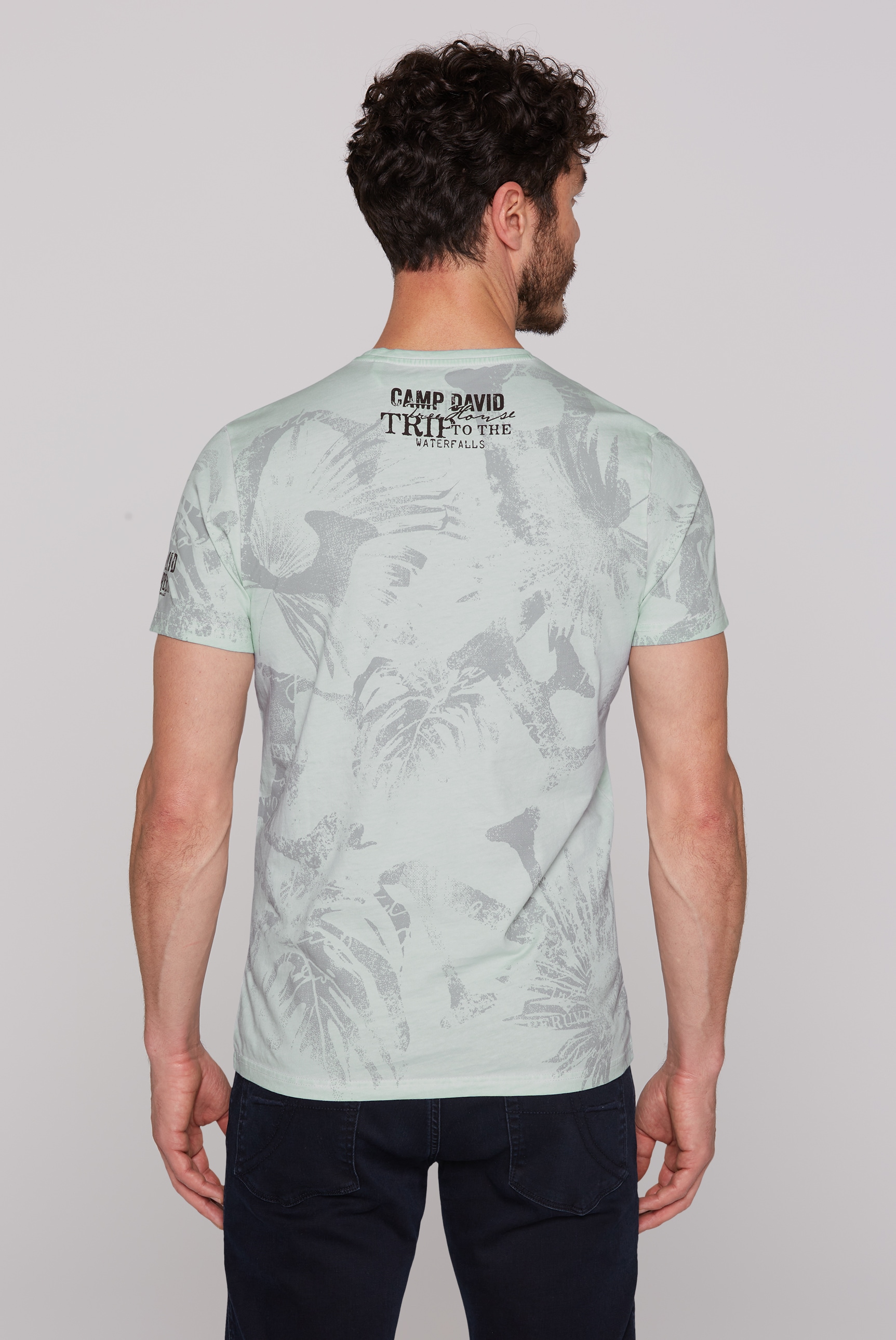CAMP DAVID Rundhalsshirt, mit All Over-Print