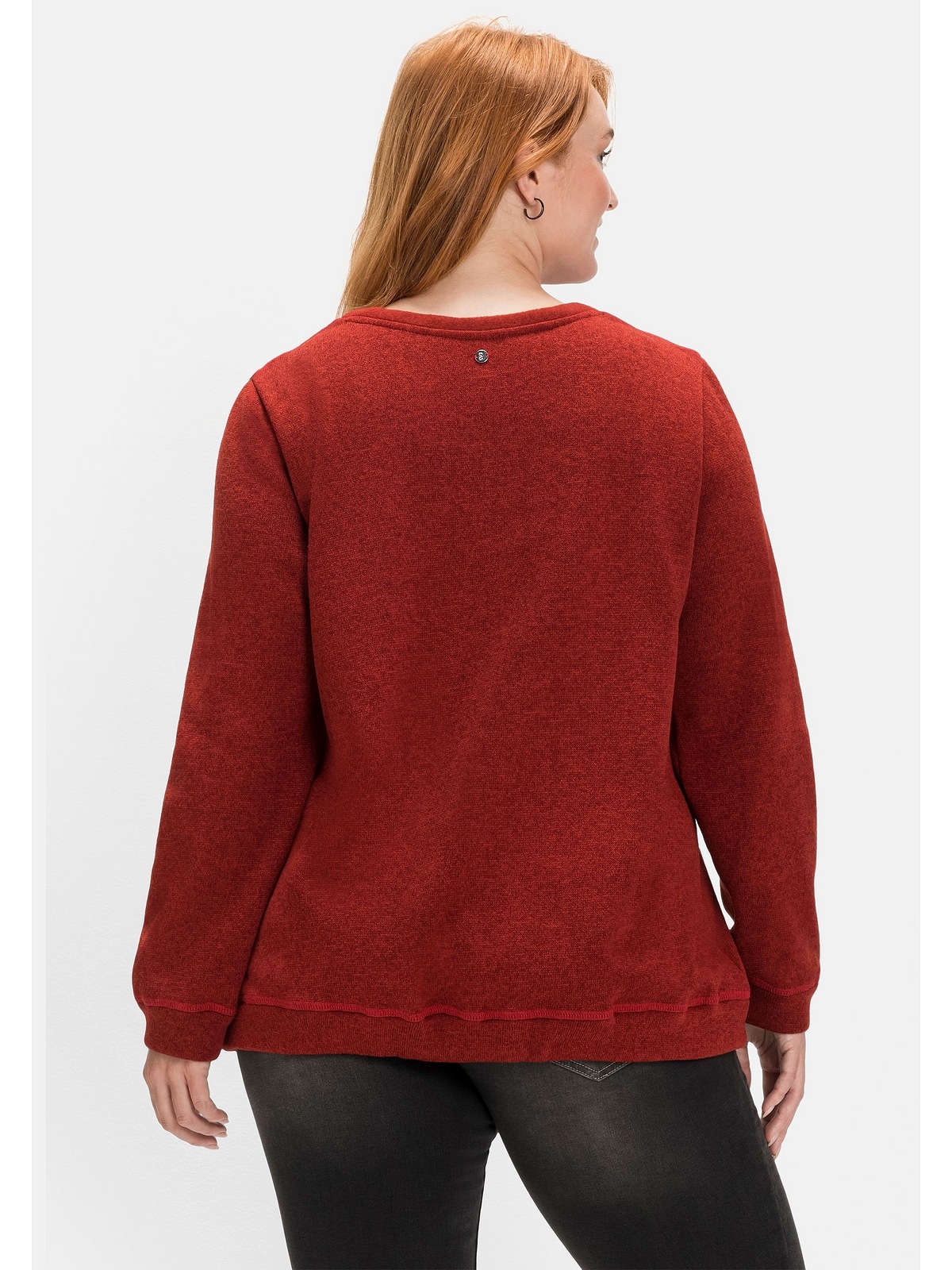 Sheego Sweatshirt »Große Größen«, aus Strickfleece, mit Saum-Tunnelzug