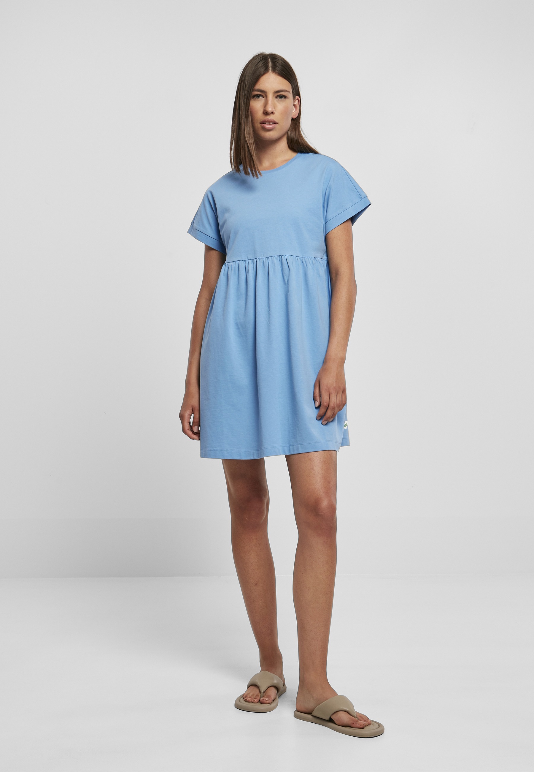 URBAN CLASSICS A-Linien-Kleid »Urban Classics Damen Ladies Organic Empire Valance Tee Dress« 1 tlg.