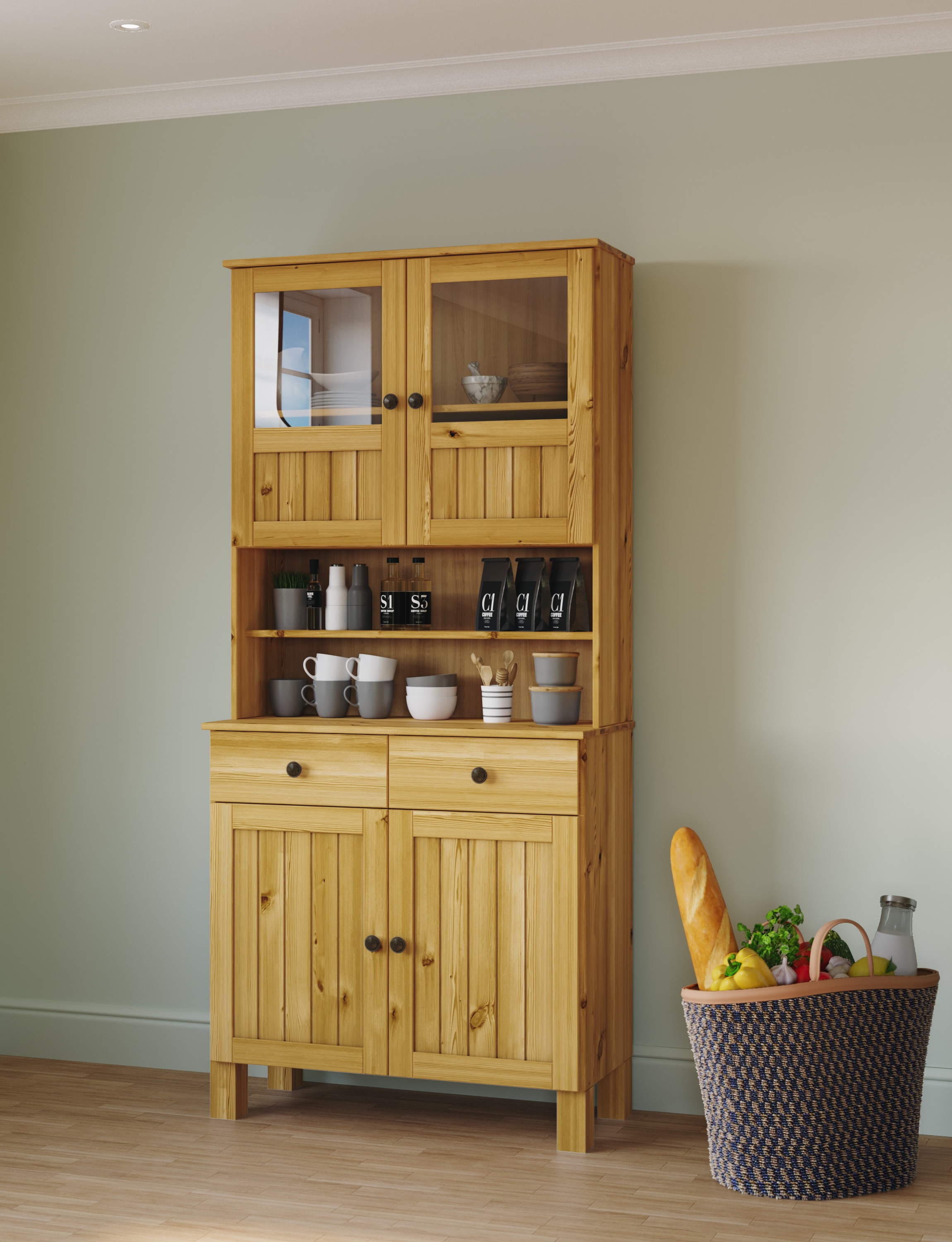 Home affaire Küchenbuffet »Alby2«, Mit Metallgriffen, Breite 85 cm