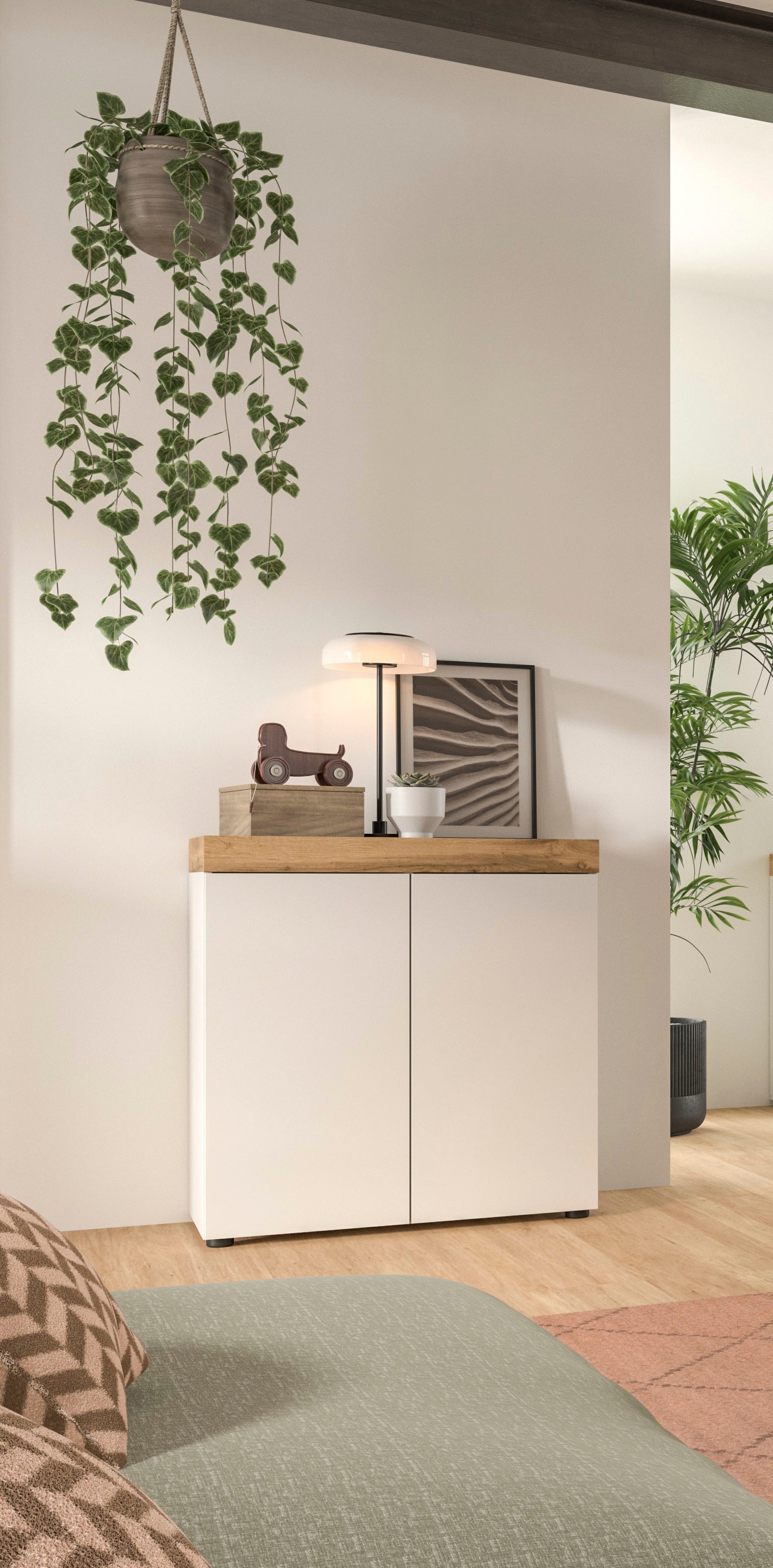 OTTO home Kommode »MAMBO, TOPSELLER!, Breite 77cm, 2 Türen, 4 Fächer, push-2-open« 2 farbige Ausführung, in verschiedenen Farben erhältlich, 1 Stk. tlg. Kommode, Anrichte, Wohnzimmer, Schlafzimmer