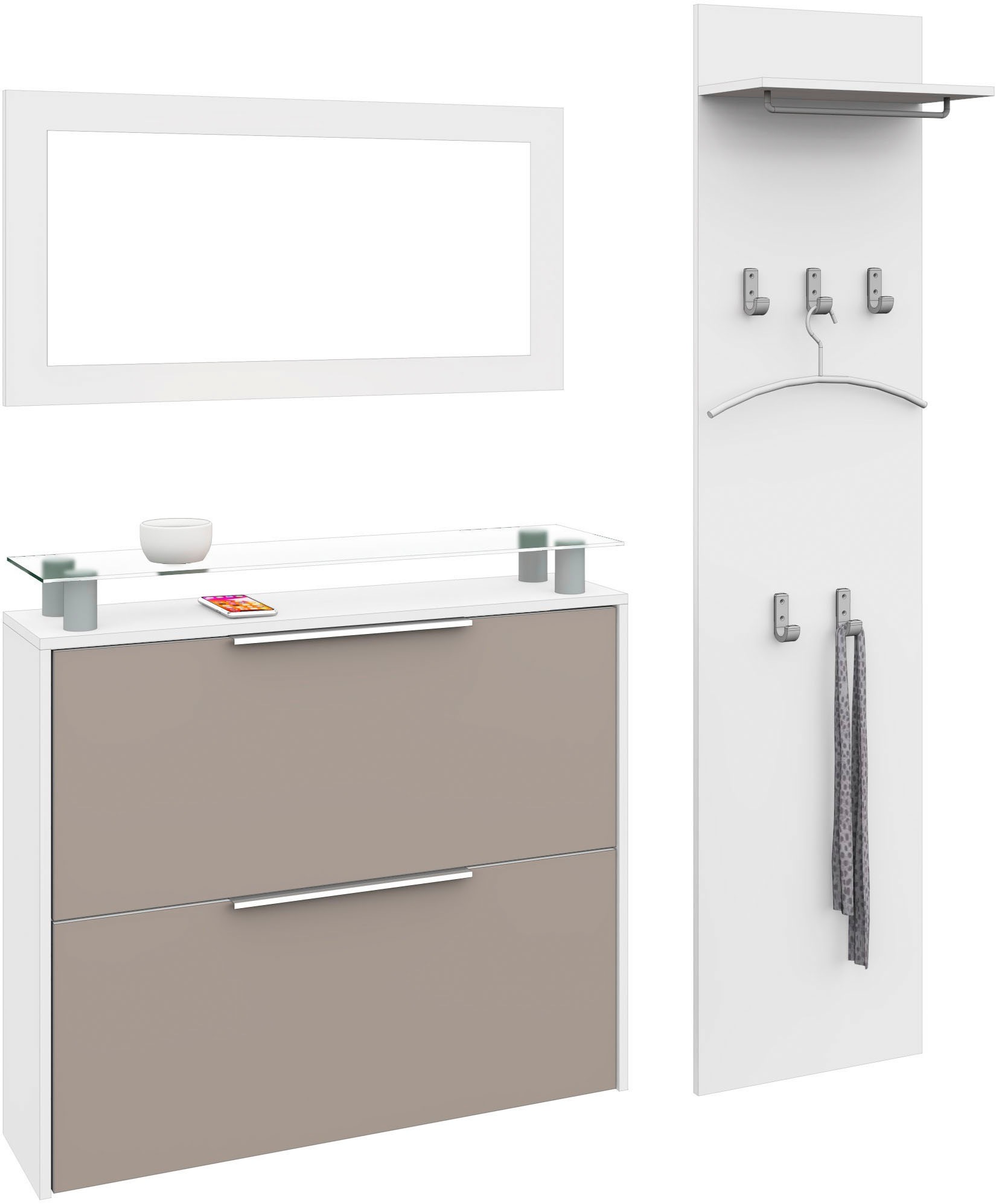 borchardt Möbel Garderoben-Set "Rena 2, (3-tlg.)" günstig online kaufen