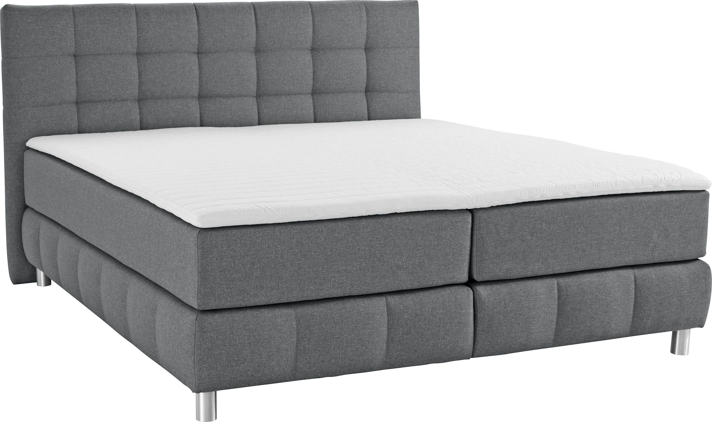 Thumbnail - Home affaire Boxspringbett "Salo XXL" in Samtoptik oder Struktur, 6 Breiten in Überlänge 220cm, 4 Härtegrade