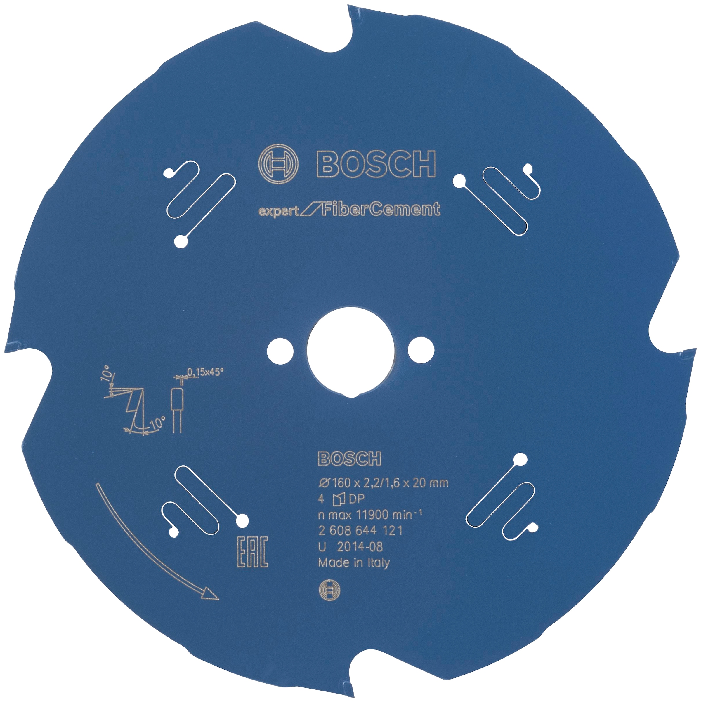 Bosch Professional Kreissägeblatt »Expert for Fibre Cement«, 160 x 20 x 2,2 mm, 4 Zähne