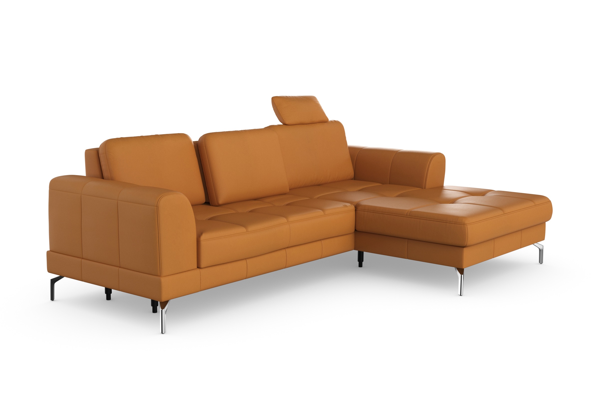 sit&more Ecksofa »Bendigo L-Form«, inklusive Sitztiefenverstellung, Bodenfreiheit 15 cm, 2 Fußfarben
