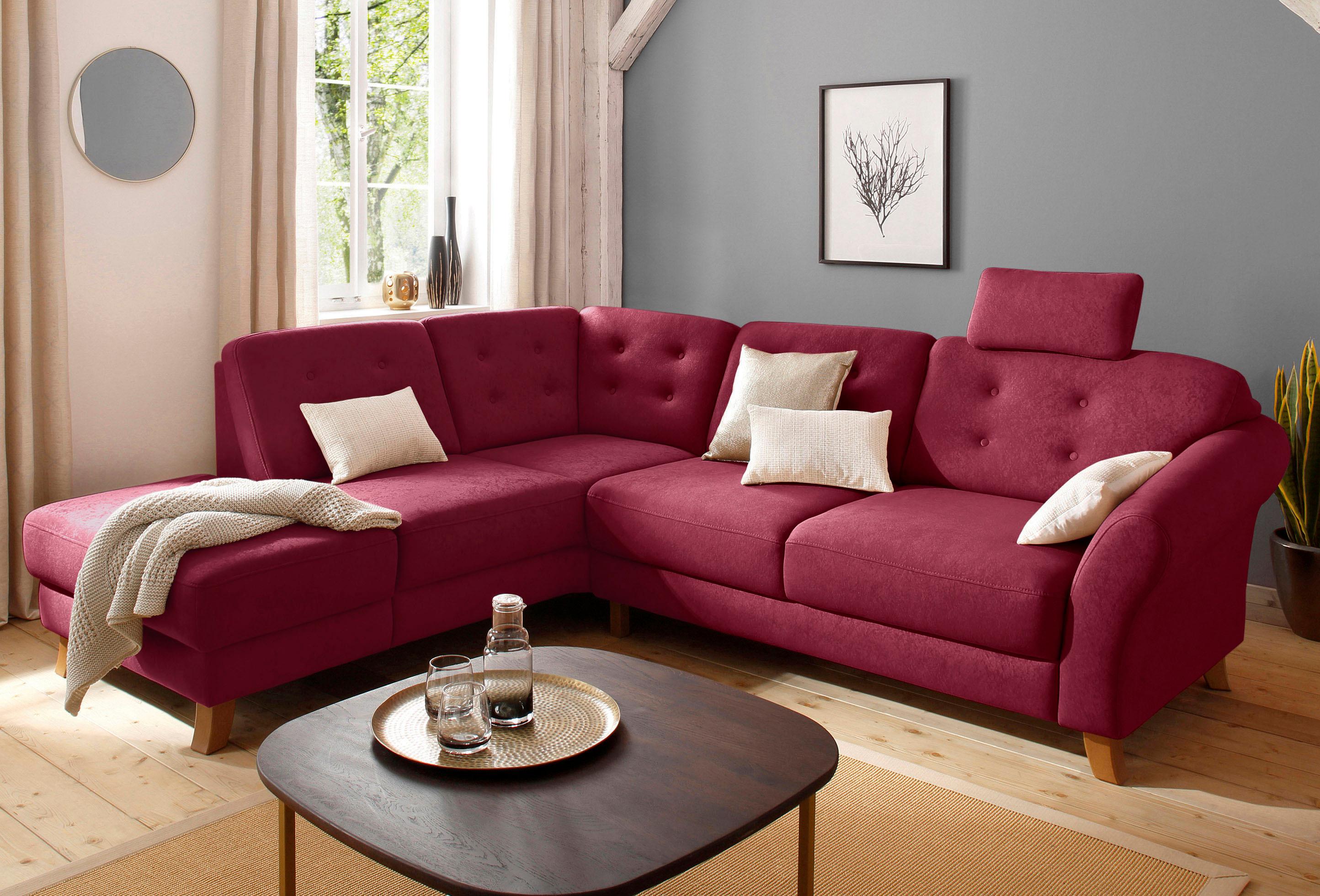 OTTO home Ecksofa "Trondheim L-Form, B: 260 cm, Federkern, Komfortsitz" optional Schlaffunktion und Stauraum, Eckcouch frei stellbar