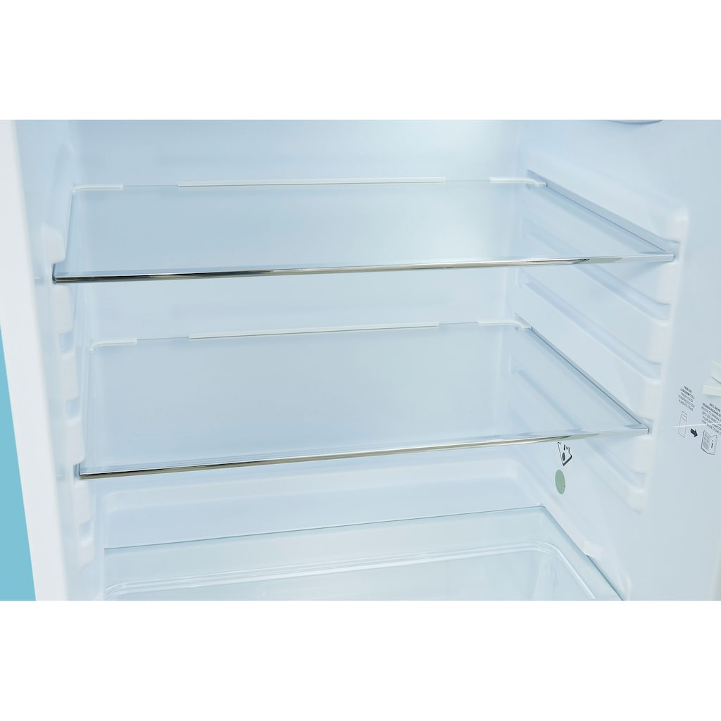 exquisit Kühlschrank »RKS120-V-H-160F«, RKS120-V-H-160F taubenblau, 89,5 cm hoch, 55 cm breit