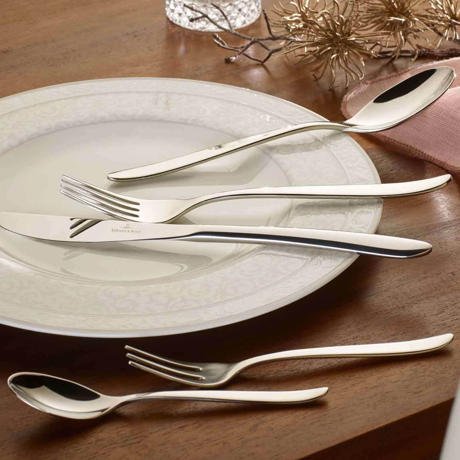 Villeroy & Boch Tafelgabel »Tafelgabel SoftWave 21 cm 6er Set silber«