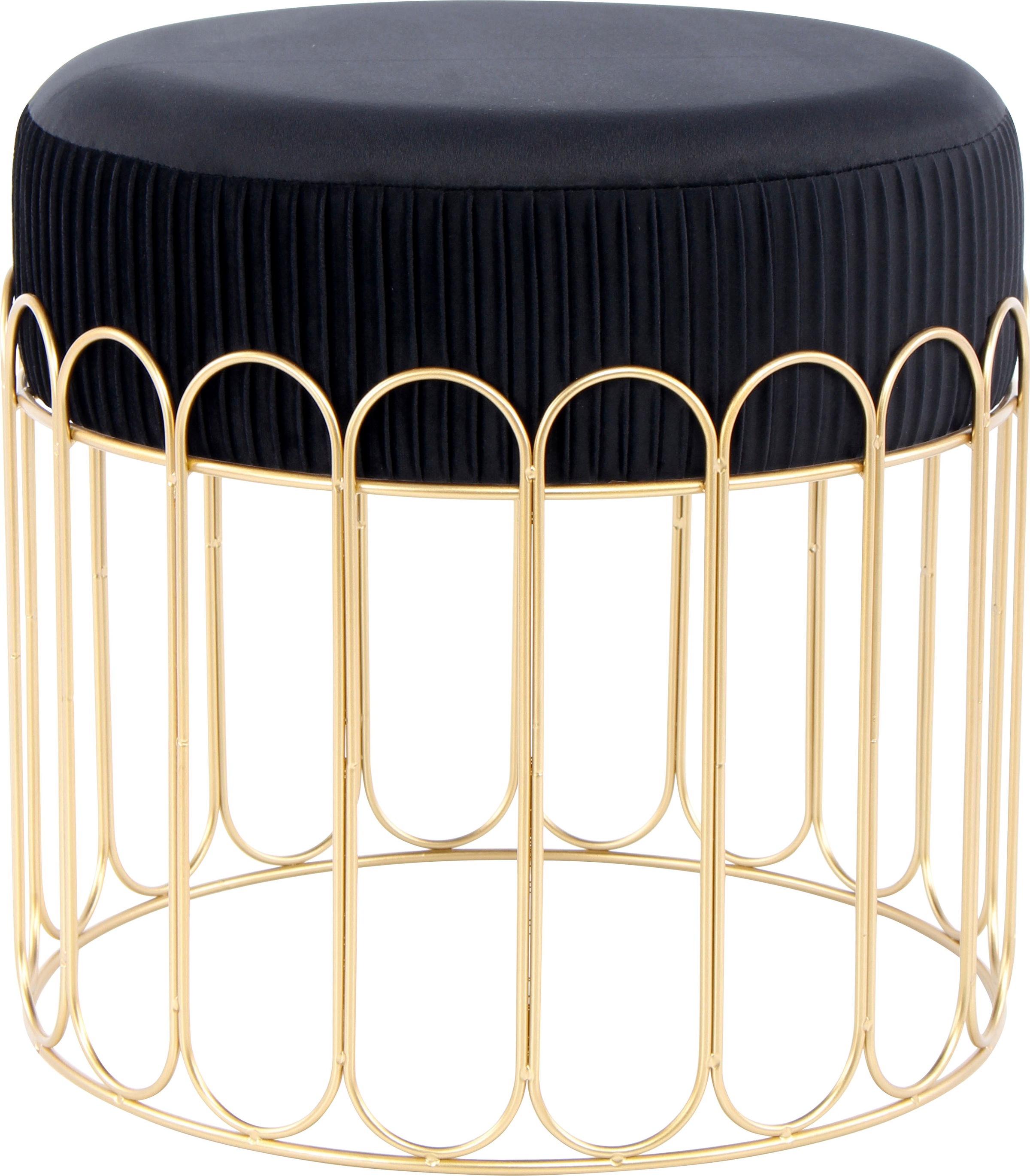 Kayoom Sitzhocker »Hocker Cleopatra 425, Design-Hocker Sitzfläche weich gepolstert«, (1 St.), samtweich, dekorativ, elegantes Design, edle Optik