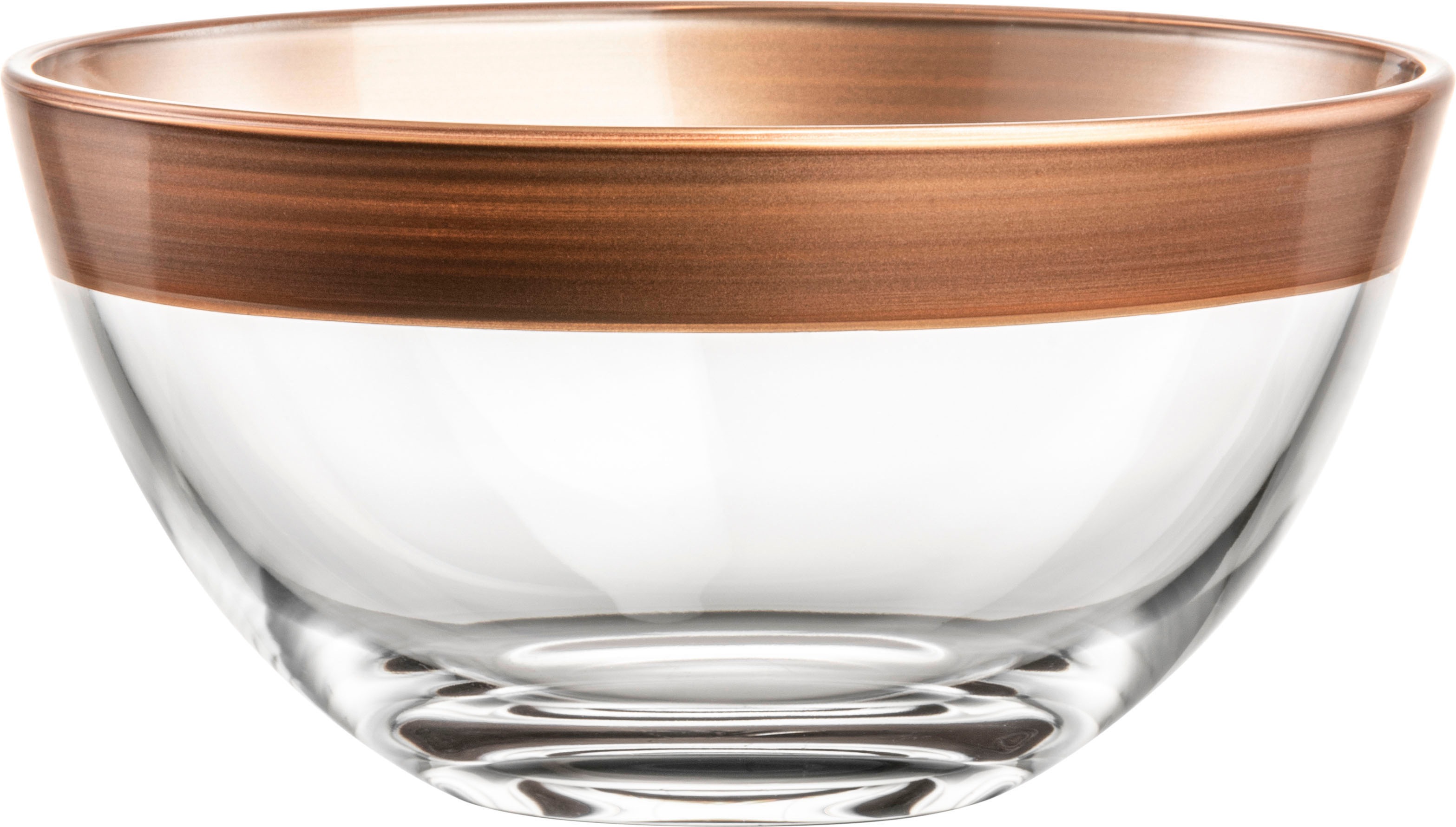 Thumbnail - Eisch Germany Müslischale "KAYA COPPER", 2 tlg., aus Kristallglas, im Geschenkkarton, in Handarbeit in Kupfer veredelt