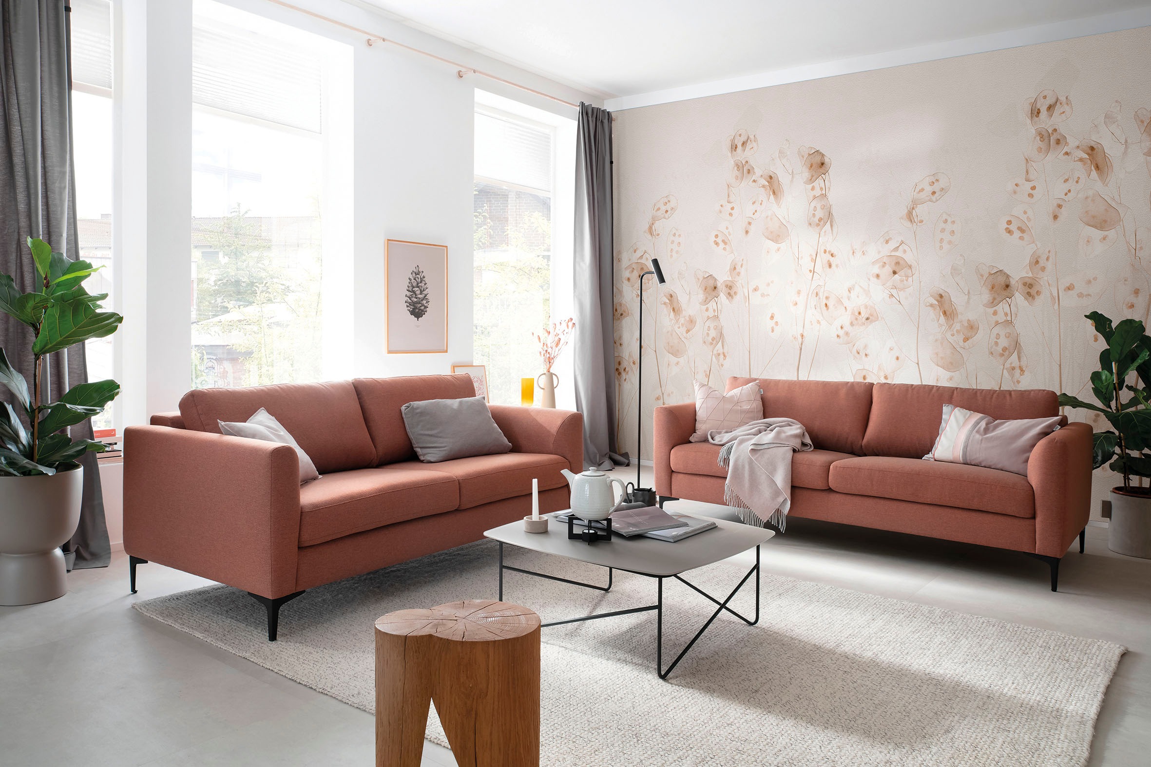 Marburg Fototapete "Botanica Tranquility" botanisch moderne Tapete für Wohnzimmer Schlafzimmer Küche