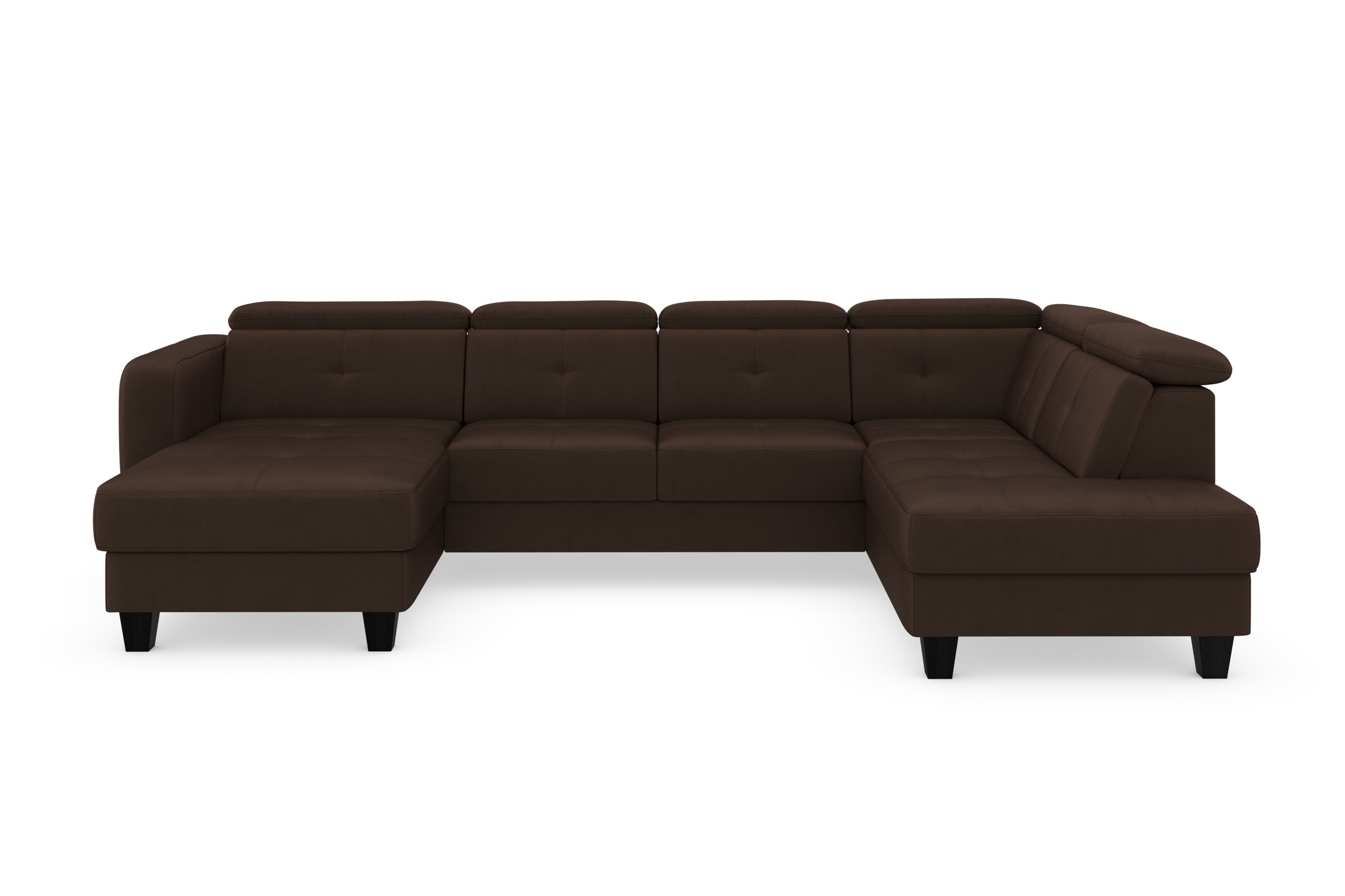sit&more Wohnlandschaft »Belluci U-Form«, Kopfteilverstellung und Federkern, wahlweise mit Bettfunktion