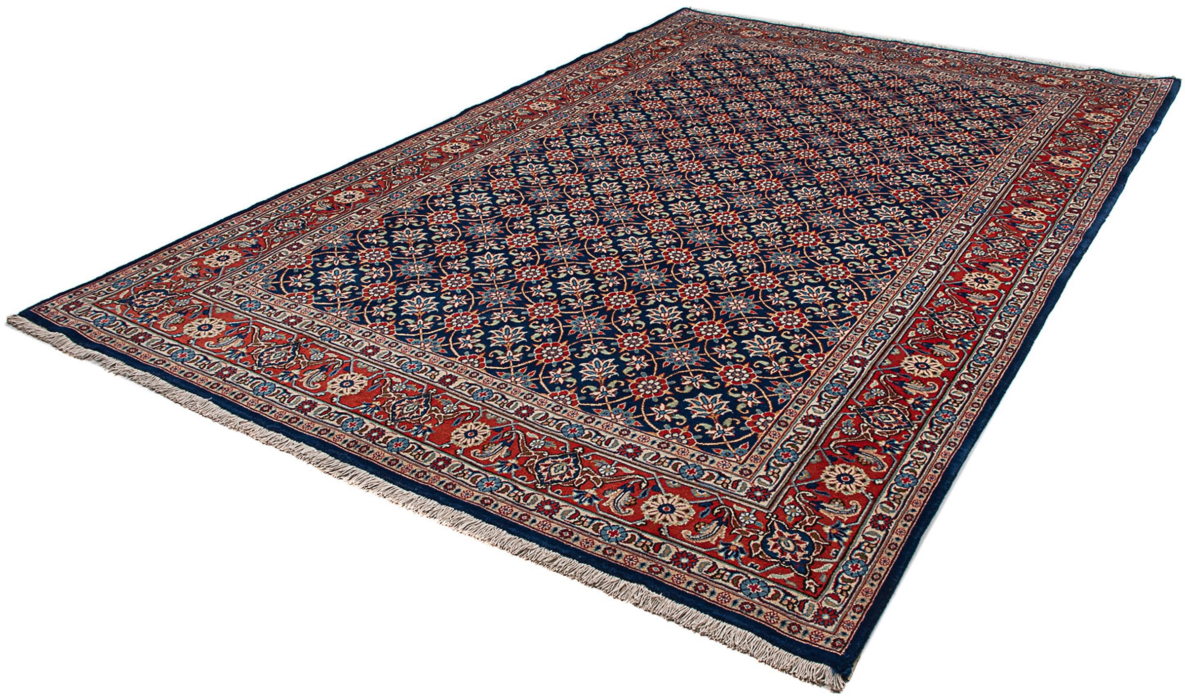 morgenland Orientteppich "Perser - Nomadic - 296 x 202 cm - dunkelblau", rechteckig, 10 mm Höhe, Wohnzimmer, Handgeknüpf