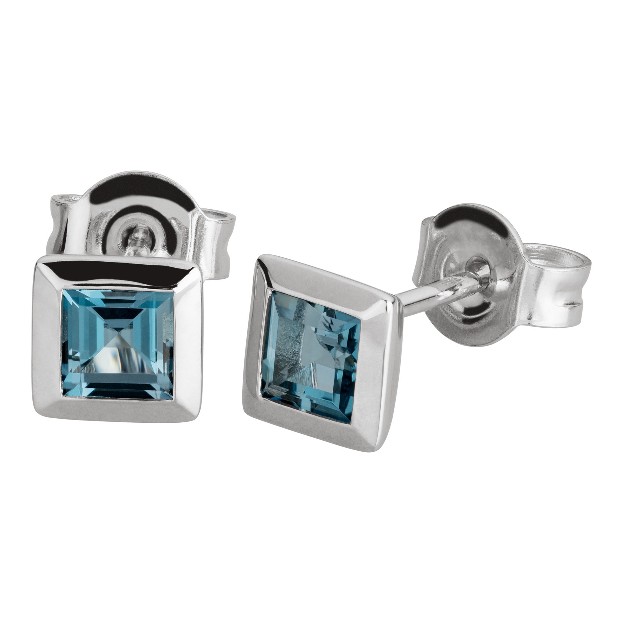 Orolino Paar Ohrstecker »Gold 585 mit 2x Blautopas (beh.) London Blue«
