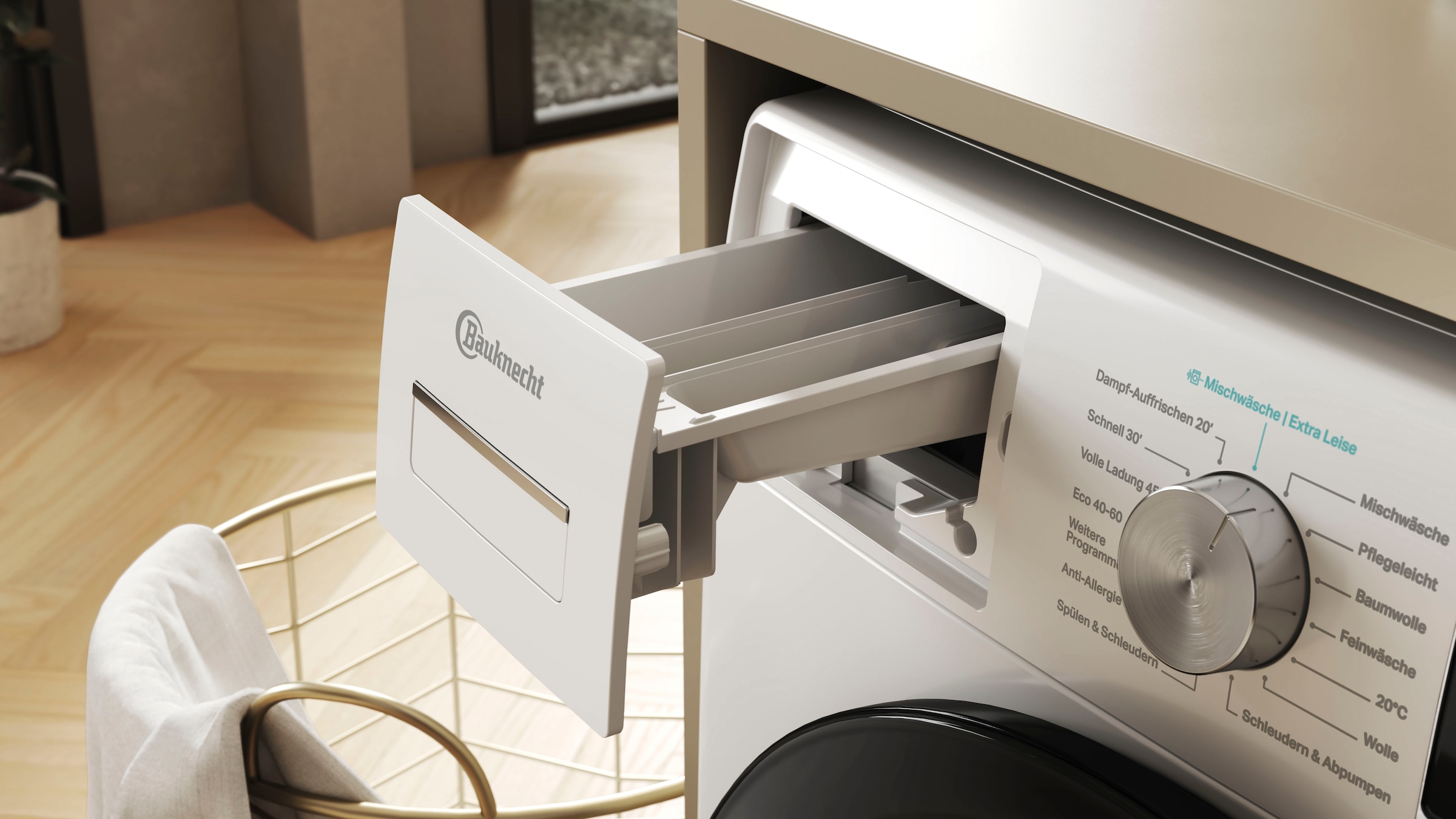 BAUKNECHT Waschmaschine »B6R 88E SILENCE DE«, 8 kg, 1400 U/min, Dampfprogramm, besonders leise, Vollwasserschutz