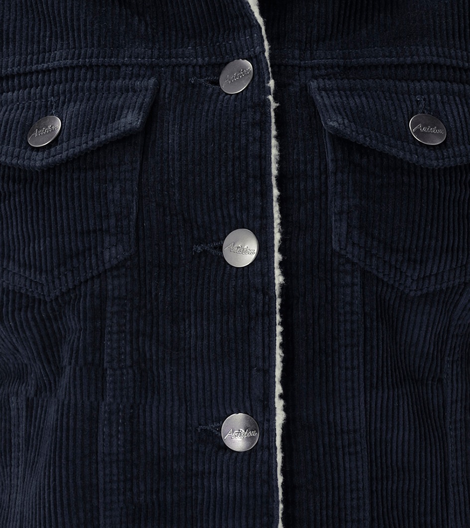 Aniston CASUAL Cordjacke mit weichem Teddy-Plüsch am Kragen - NEUE KOLLEKTION