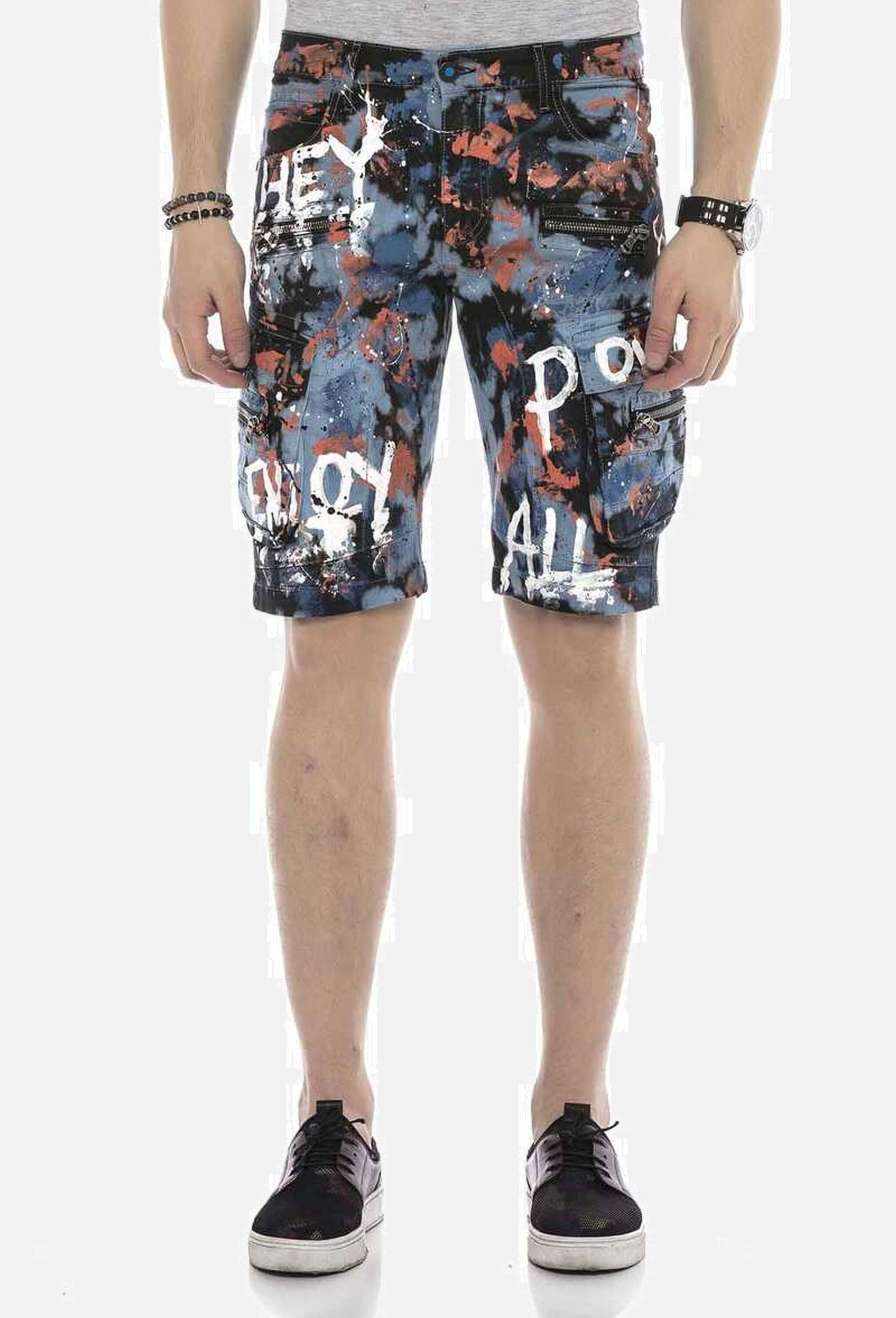 Cipo & Baxx Jeansbermudas »Cipo & Baxx Bermuda & Short« mit angesagtem Denim-Coating, CK204