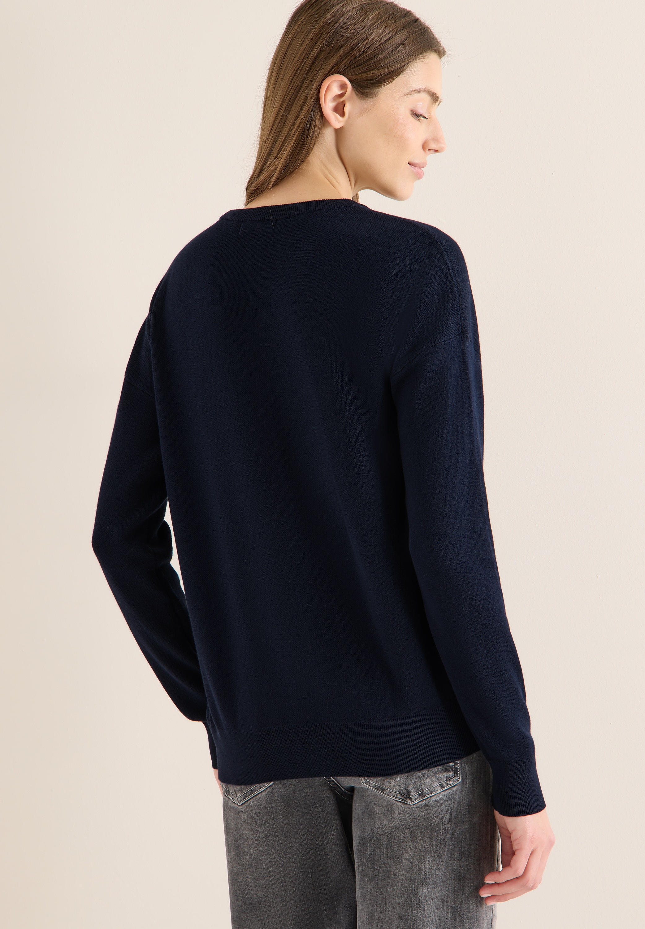 Cecil Strickpullover Sweatshirt mit Rundhals günstig online kaufen