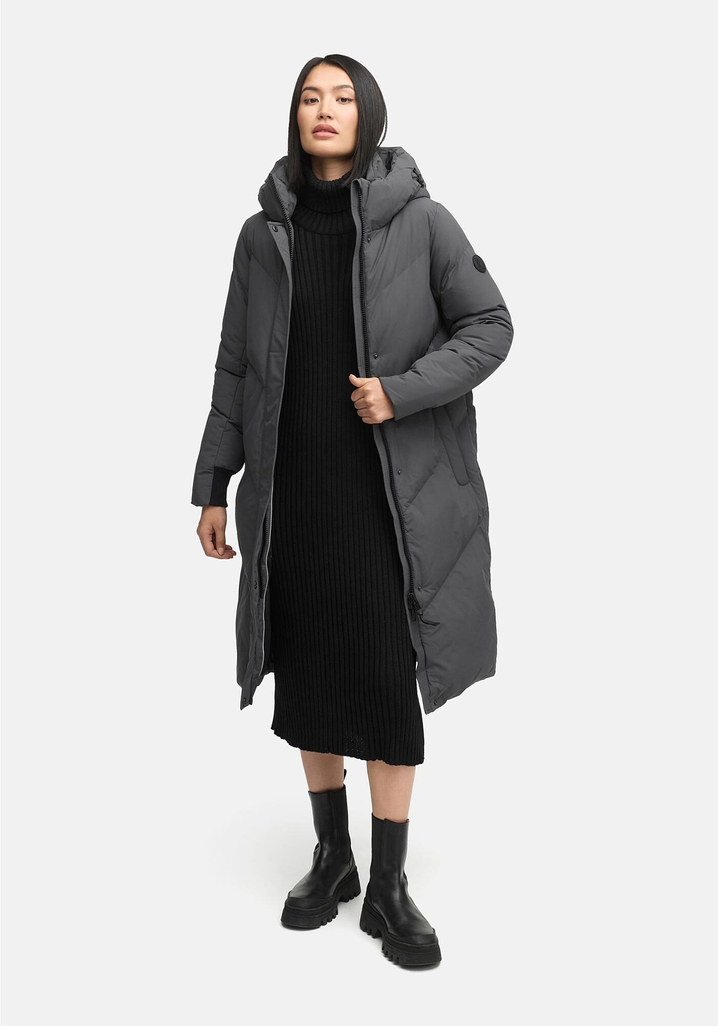 Marikoo Winterjacke »Teonaa« langer Winter Mantel gesteppt