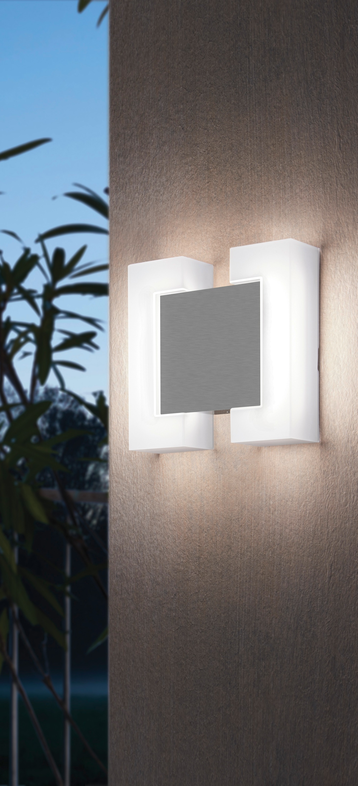 LED Außen-Wandleuchte EGLO "SITIA", grau (anthrazit, weiß), B:18cm H:18cm T:5,5cm, Leuchten, LED tauschbar 2