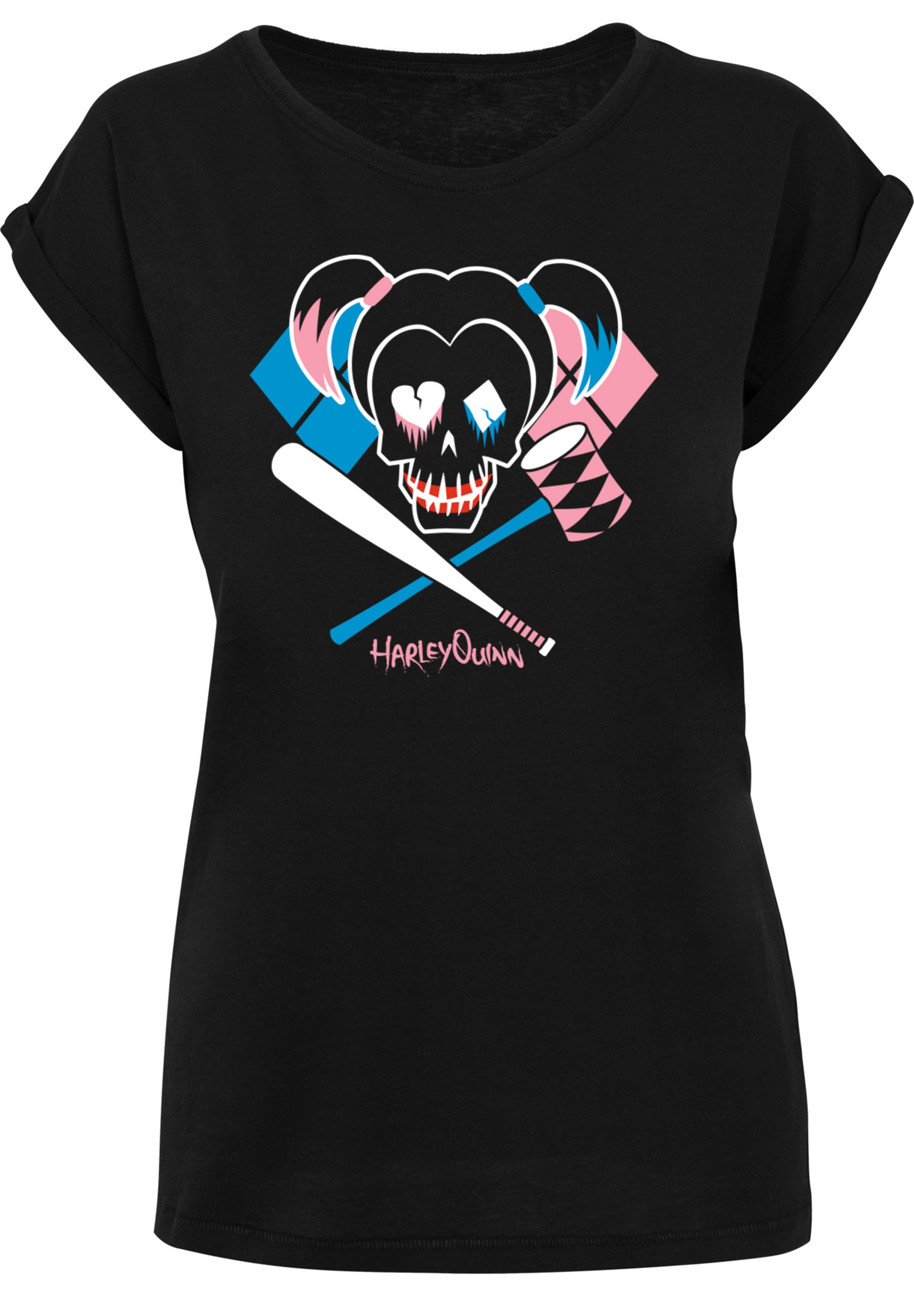 F4NT4STIC T-Shirt »Suicide Squad Harley Quinn Skull Emblem«, Print