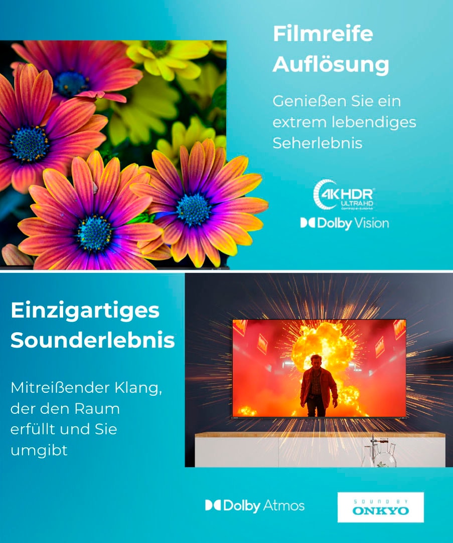 Toshiba DLED-Fernseher »65UV6F63DA«, 4K Ultra HD, Smart-TV