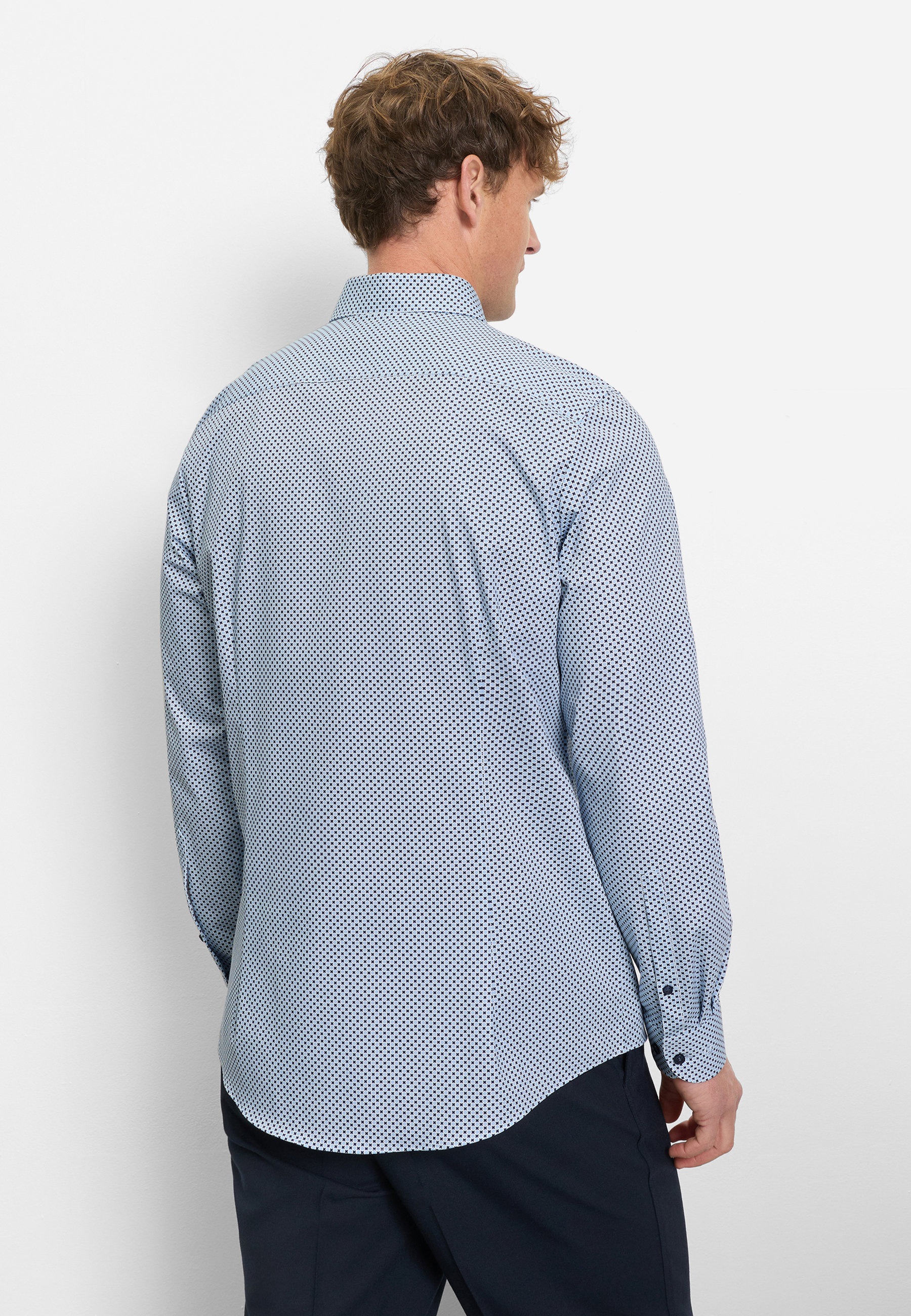 OLYMP Level Five 24/Seven Men's Shirt Blue 42 3