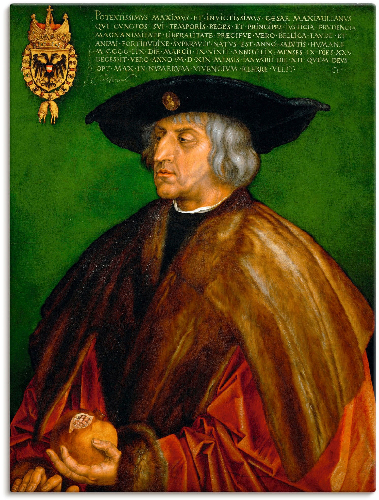 Leinwandbild »Kaiser Maximilian I. 1519.«, Menschen, (1 St.), auf Keilrahmen gespannt