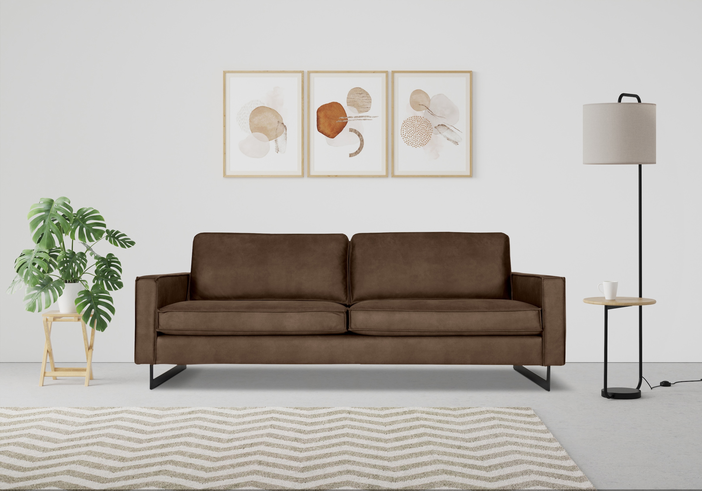 Places of Style 3-Sitzer "Maxi-Ausführung Pinto, 236 cm, Cord, Chenille, Le günstig online kaufen