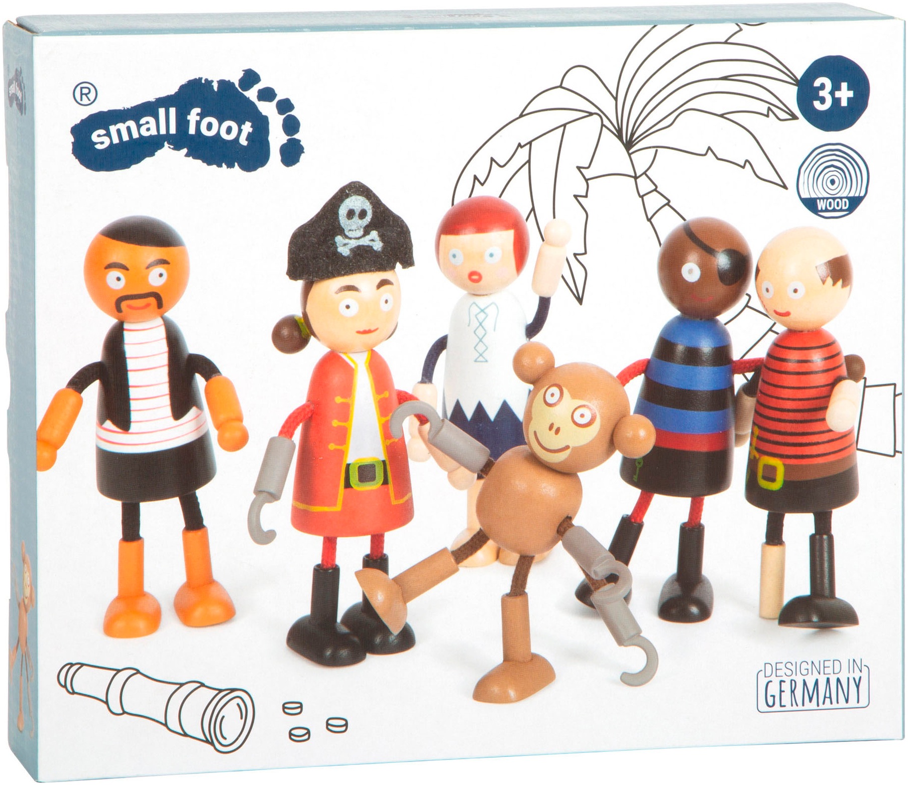 Small Foot Biegepuppe »Piraten Figuren«, (Set)