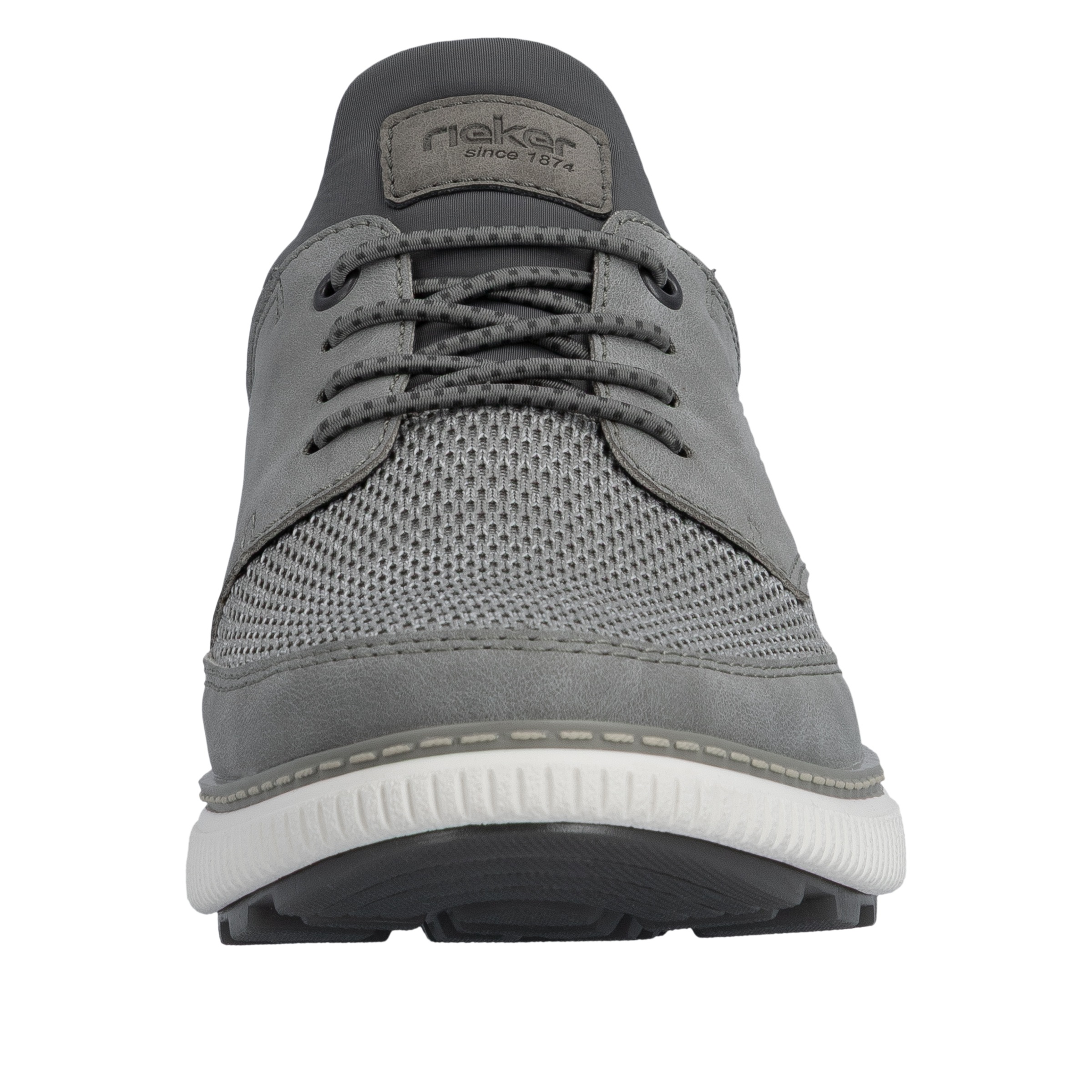 Slip-On Sneaker RIEKER, Herren, Gr. 43, grau, dunkelgrau, Lederimitat, Textil, Schuhe, Freizeitschuh, Halbschuh, Slipper mit MemoCup-Ausstattung 3