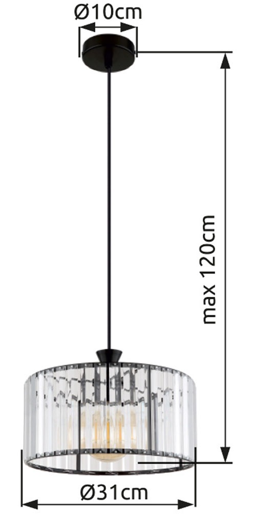GLOBO LIGHTING Hängeleuchte »JORDANA«, Leuchtmittel E27 | ohne Leuchtmittel, Hängelampe/Pendelleuchte/Esszimmer/Wohnzimmer/Esstisch