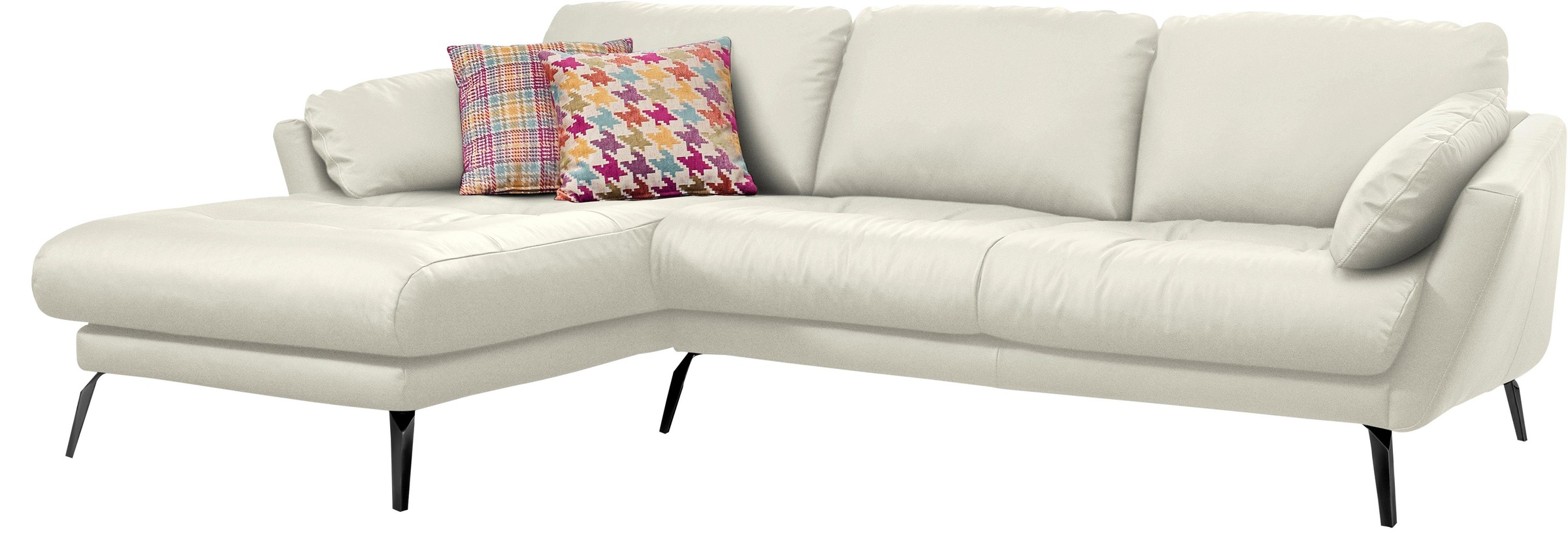 W.SCHILLIG Ecksofa "softy, toller Sitzkomfort, L-Form", mit dekorativer Hef günstig online kaufen
